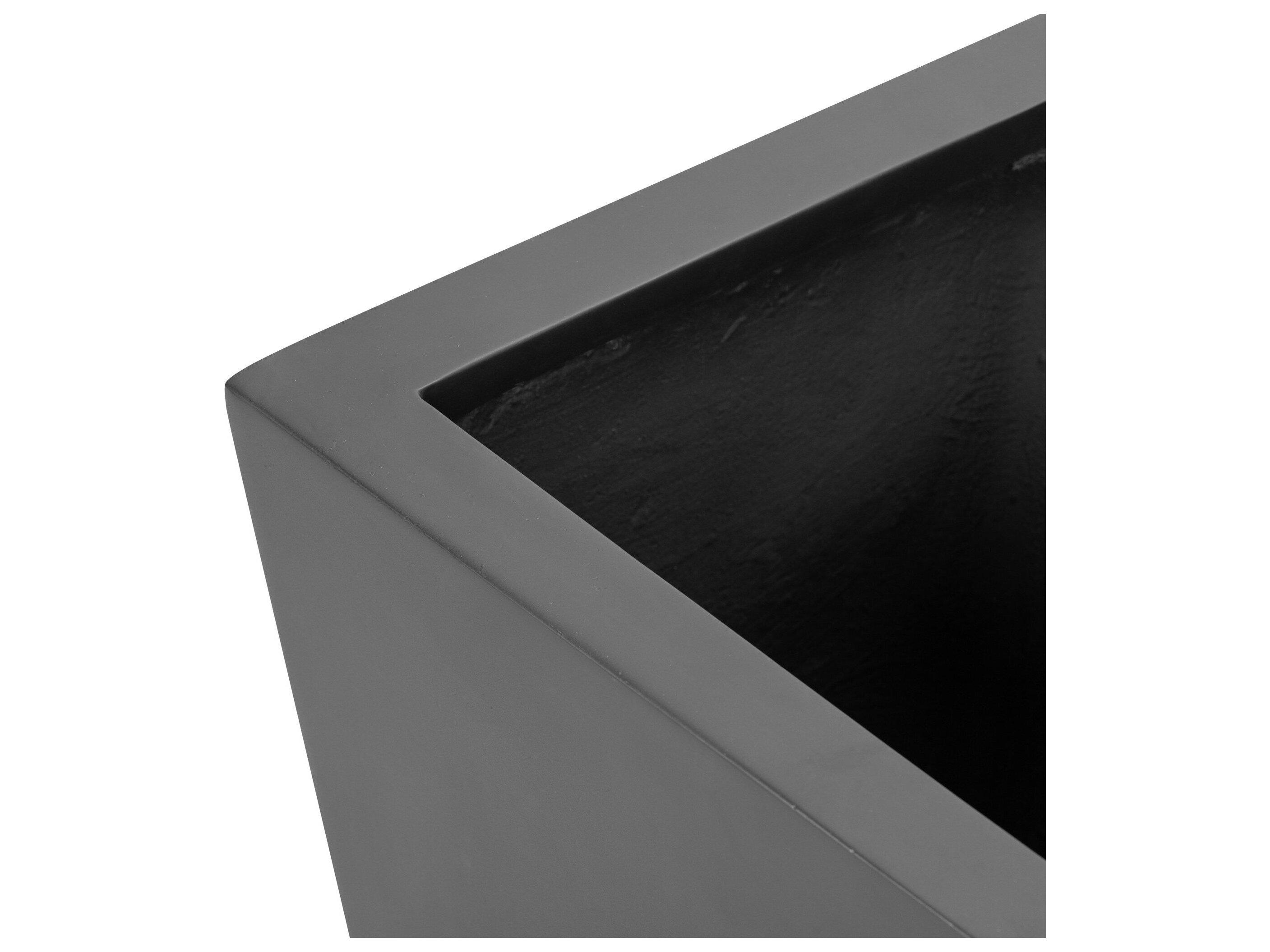 Four Hands Outdoor Thayer Black Concrete Planter