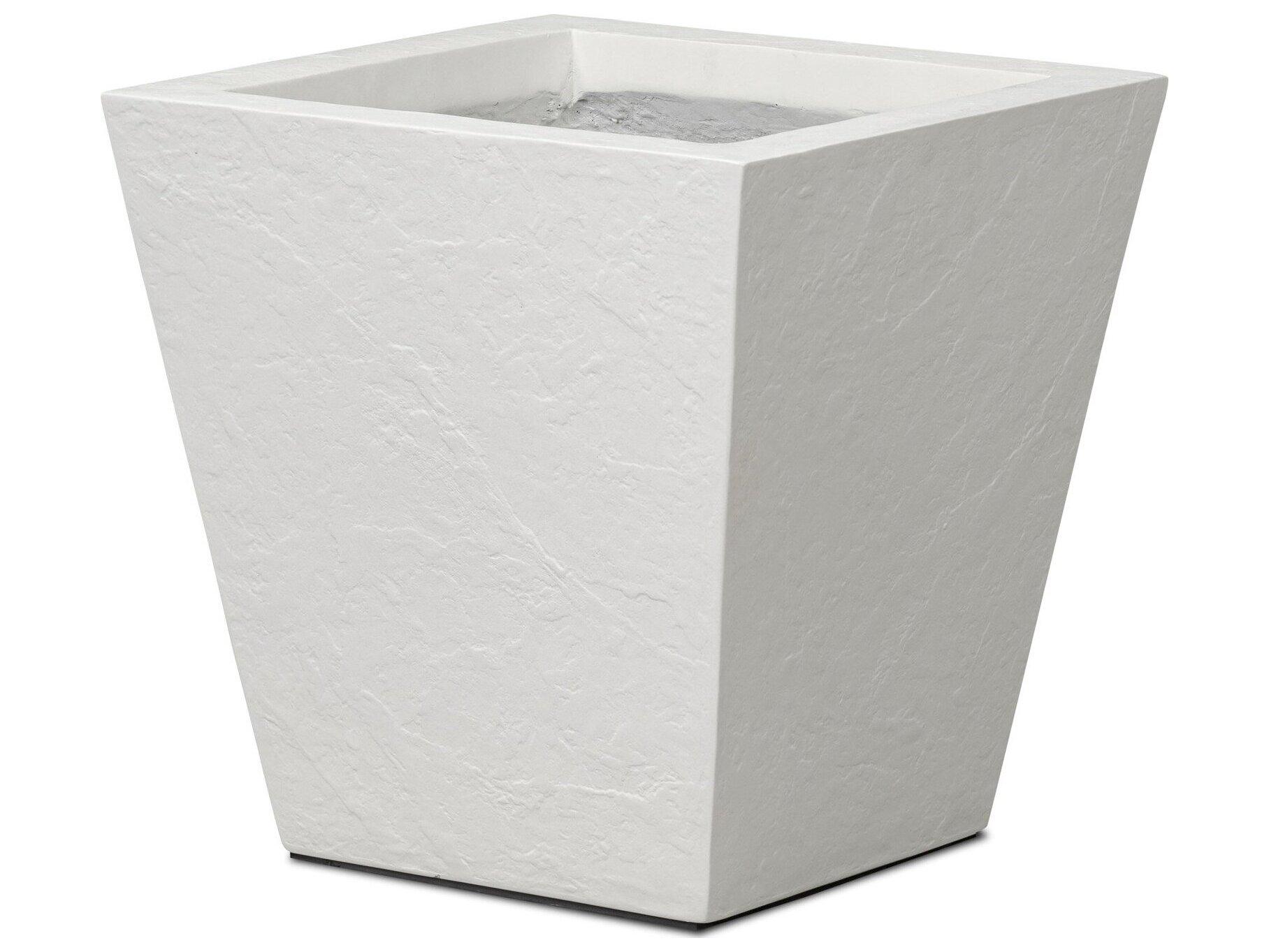 Four Hands Outdoor Thayer Textured White Concrete Planter