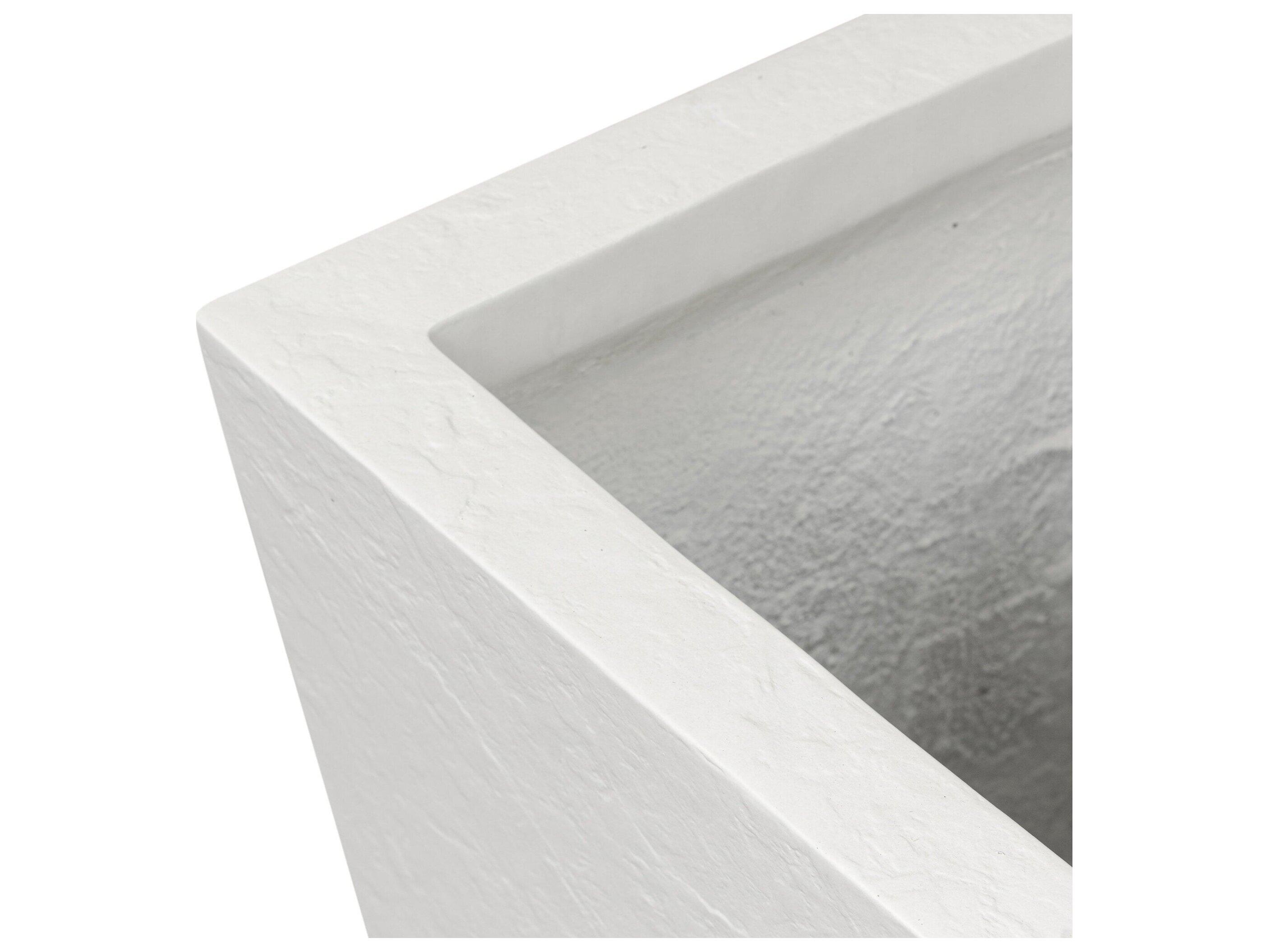 Four Hands Outdoor Thayer Textured White Concrete Planter