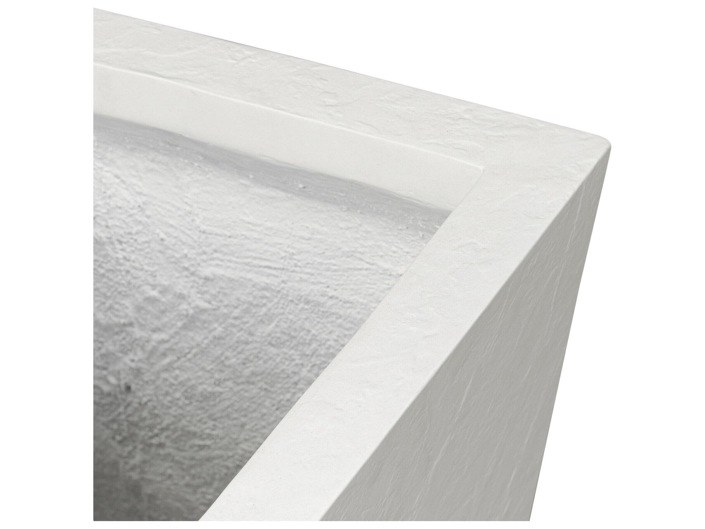 Four Hands Outdoor Thayer Textured White Concrete Planter