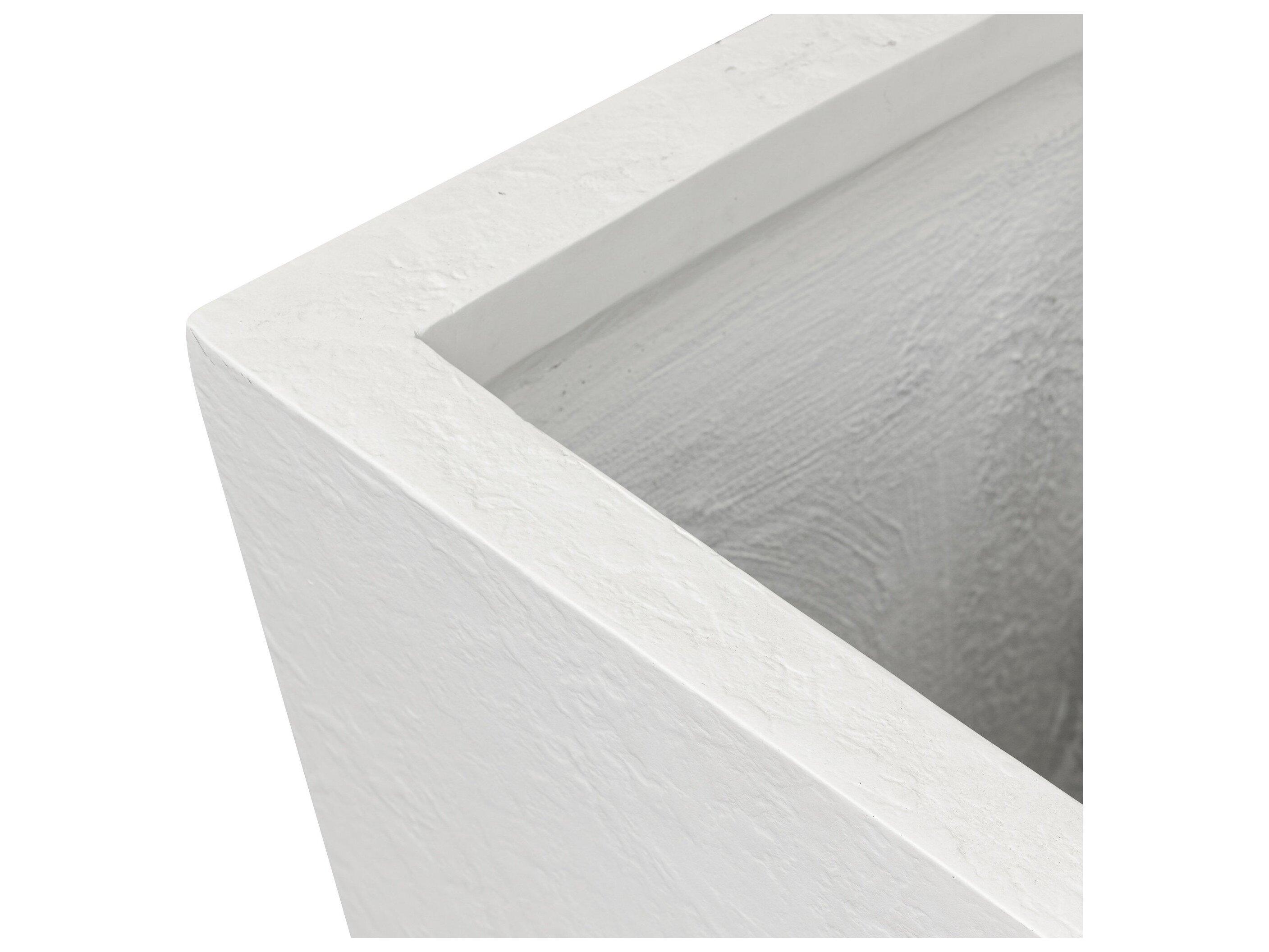 Four Hands Outdoor Thayer Textured White Concrete Planter