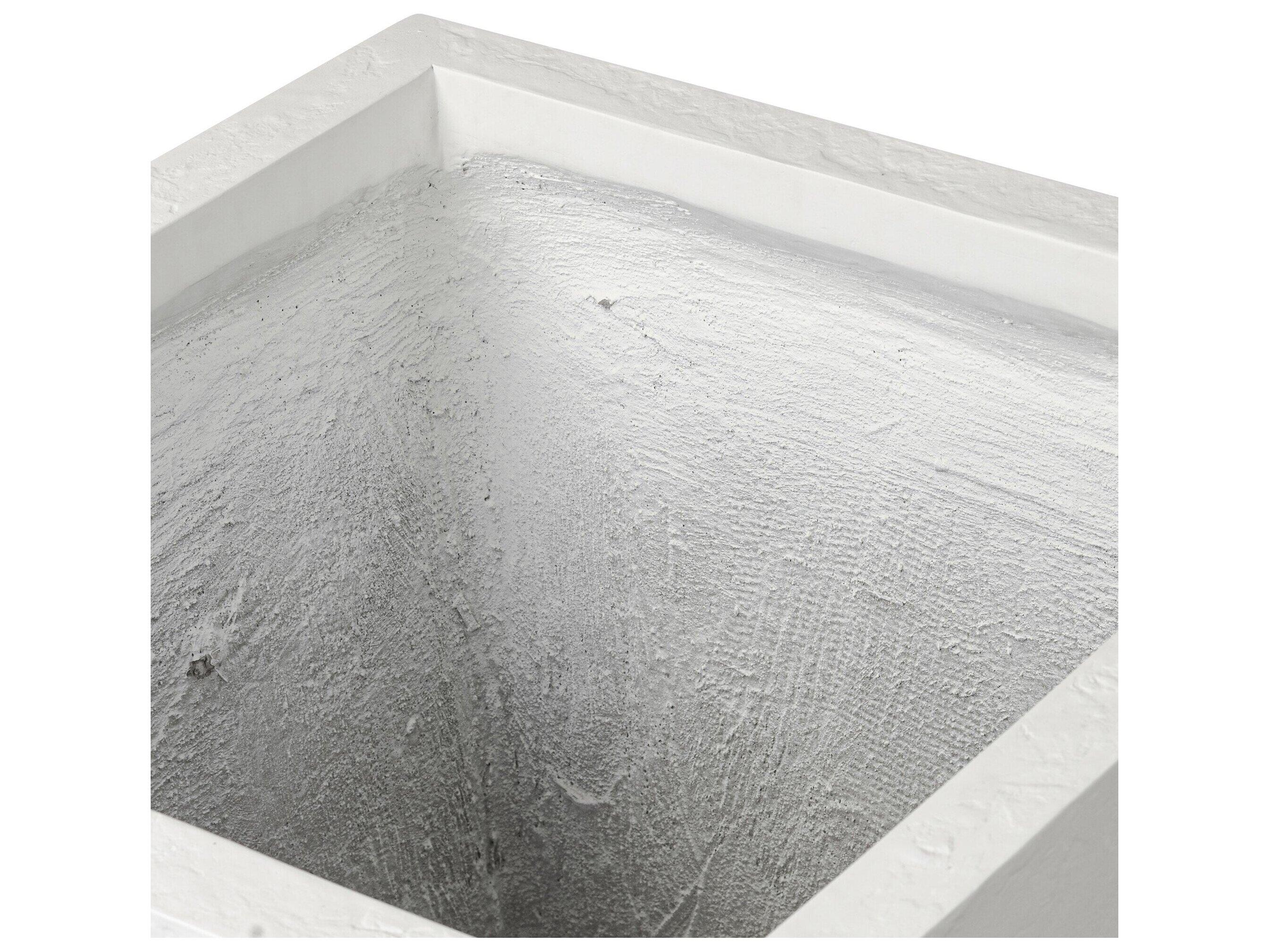 Four Hands Outdoor Thayer Textured White Concrete Planter