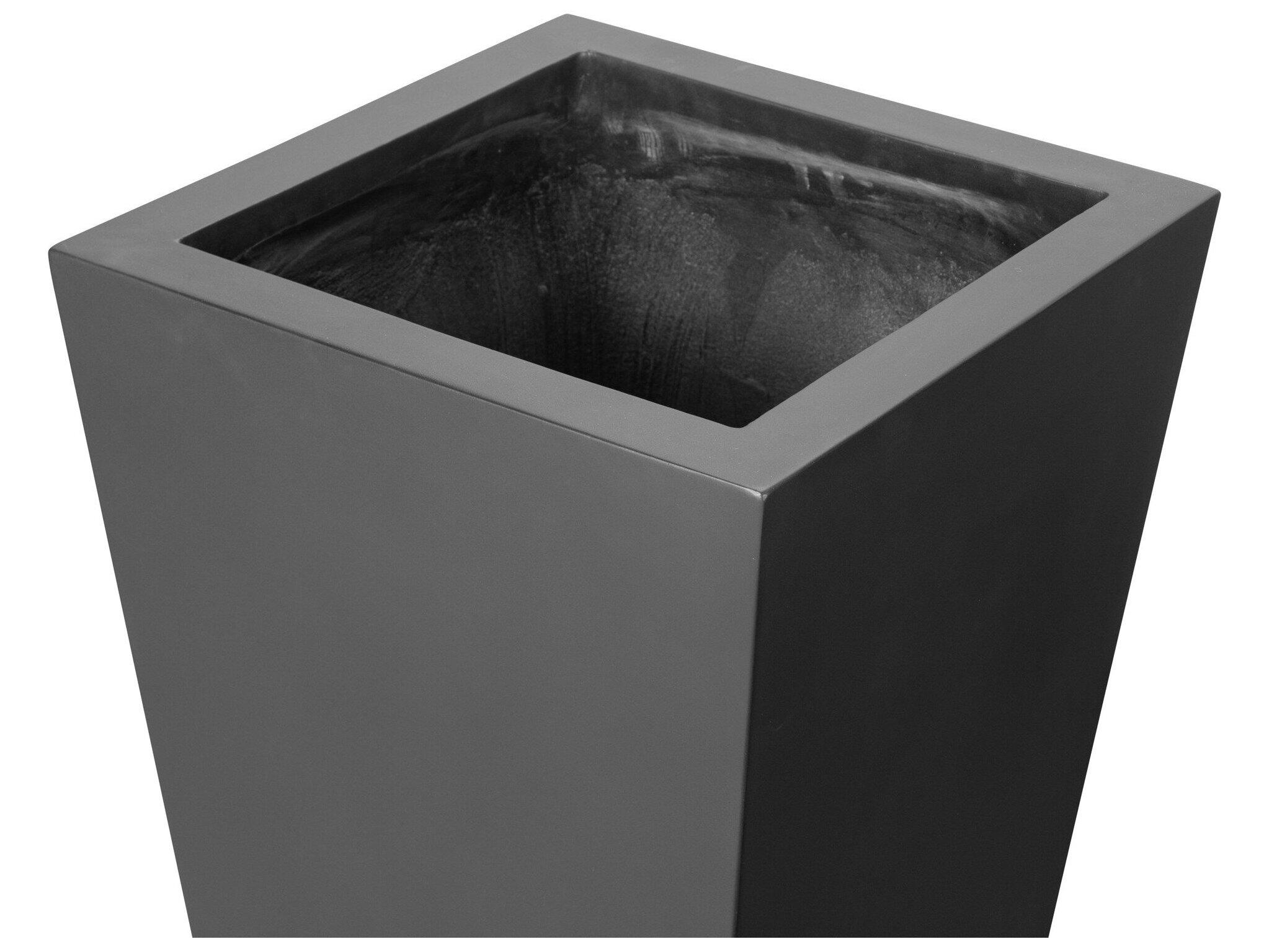 Four Hands Outdoor Thayer Black Concrete Planter