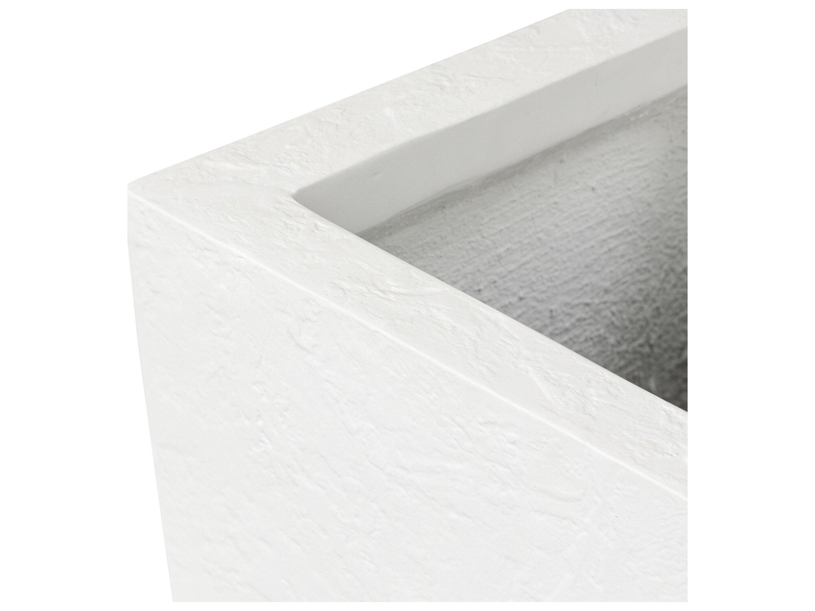 Four Hands Outdoor Thayer Textured White Concrete Planter