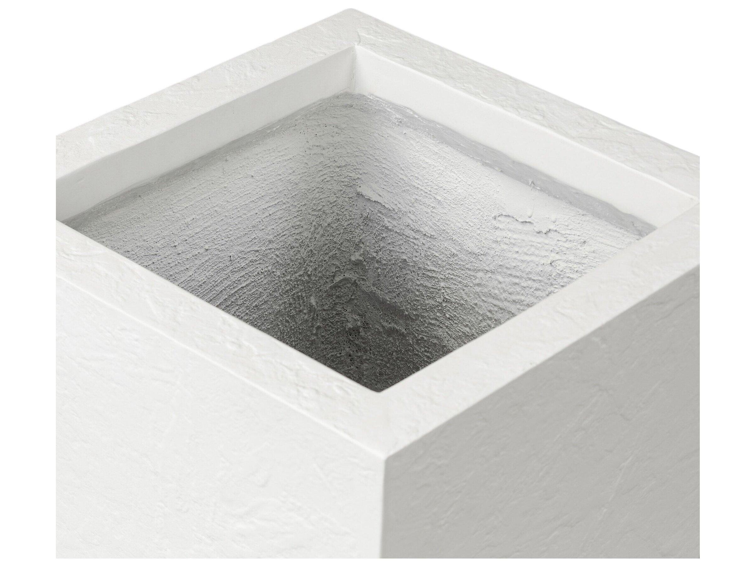 Four Hands Outdoor Thayer Textured White Concrete Planter
