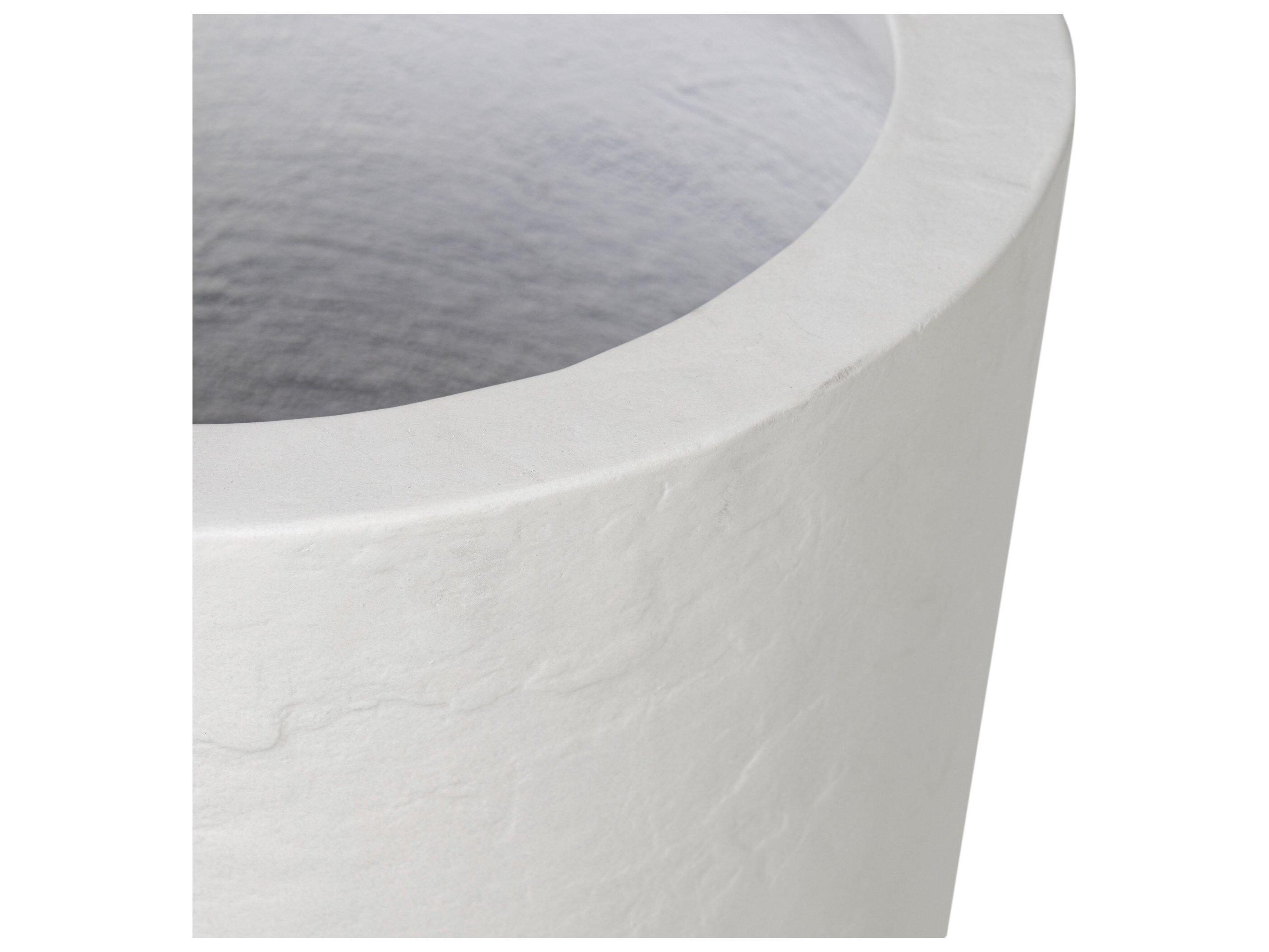 Four Hands Outdoor Thayer Textured White Concrete Planter