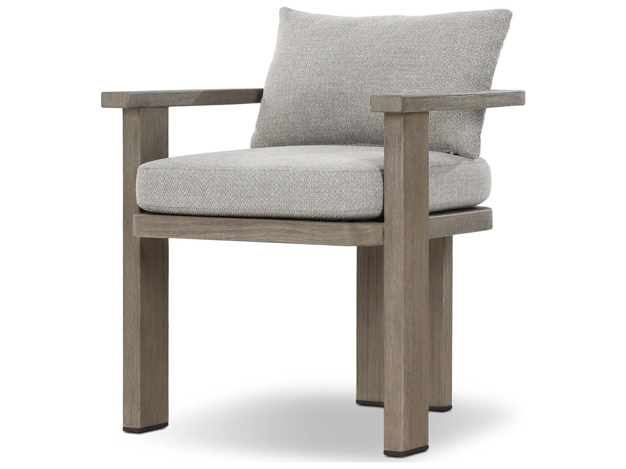 Four Hands Outdoor Solano Hayes Fog Teak Cushion Dining Chair