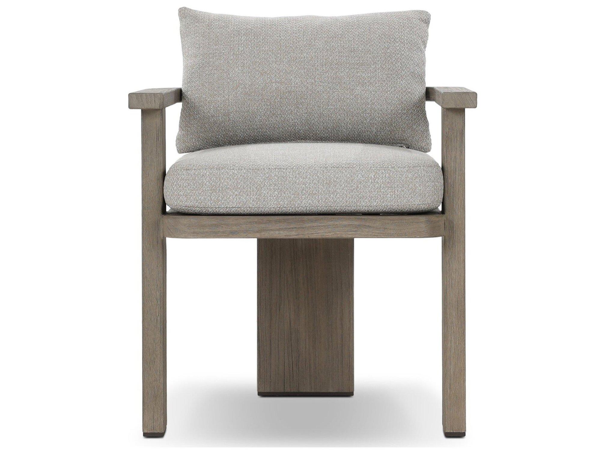 Four Hands Outdoor Solano Hayes Fog Teak Cushion Dining Chair