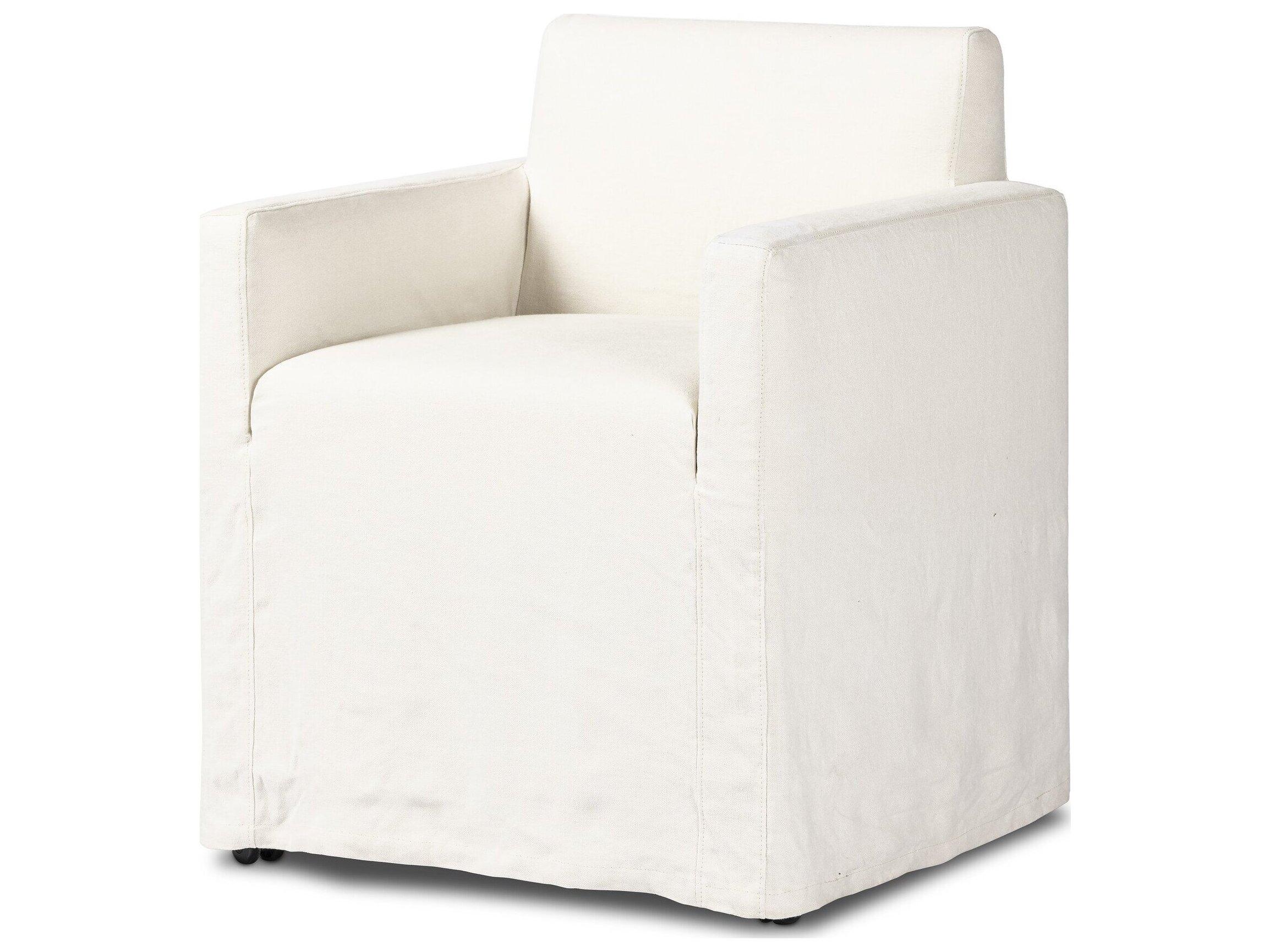 Four Hands Outdoor Westgate Ostend Hemp Bombay Flax Slipcover Dining Arm Chair