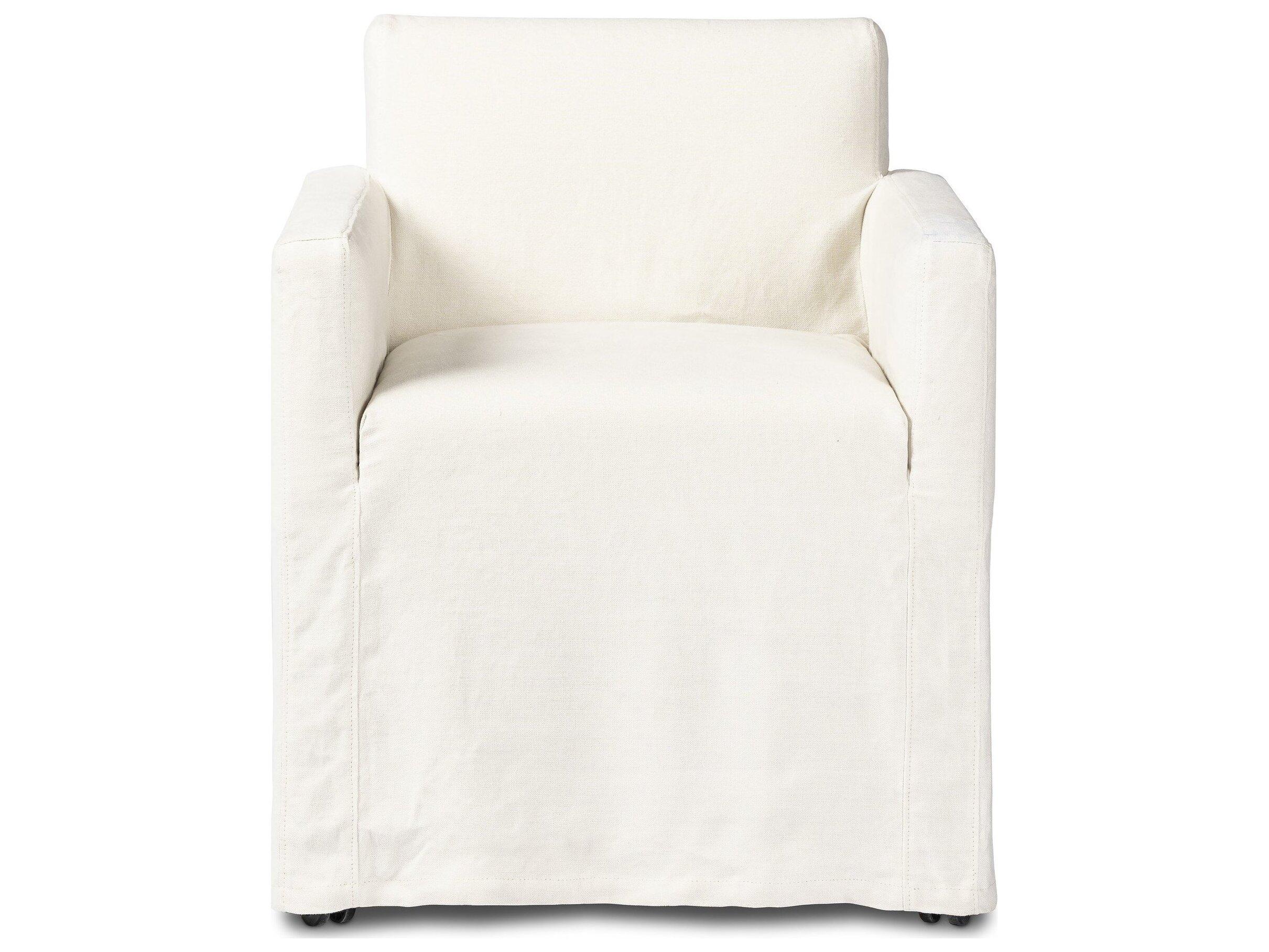 Four Hands Outdoor Westgate Ostend Hemp Bombay Flax Slipcover Dining Arm Chair