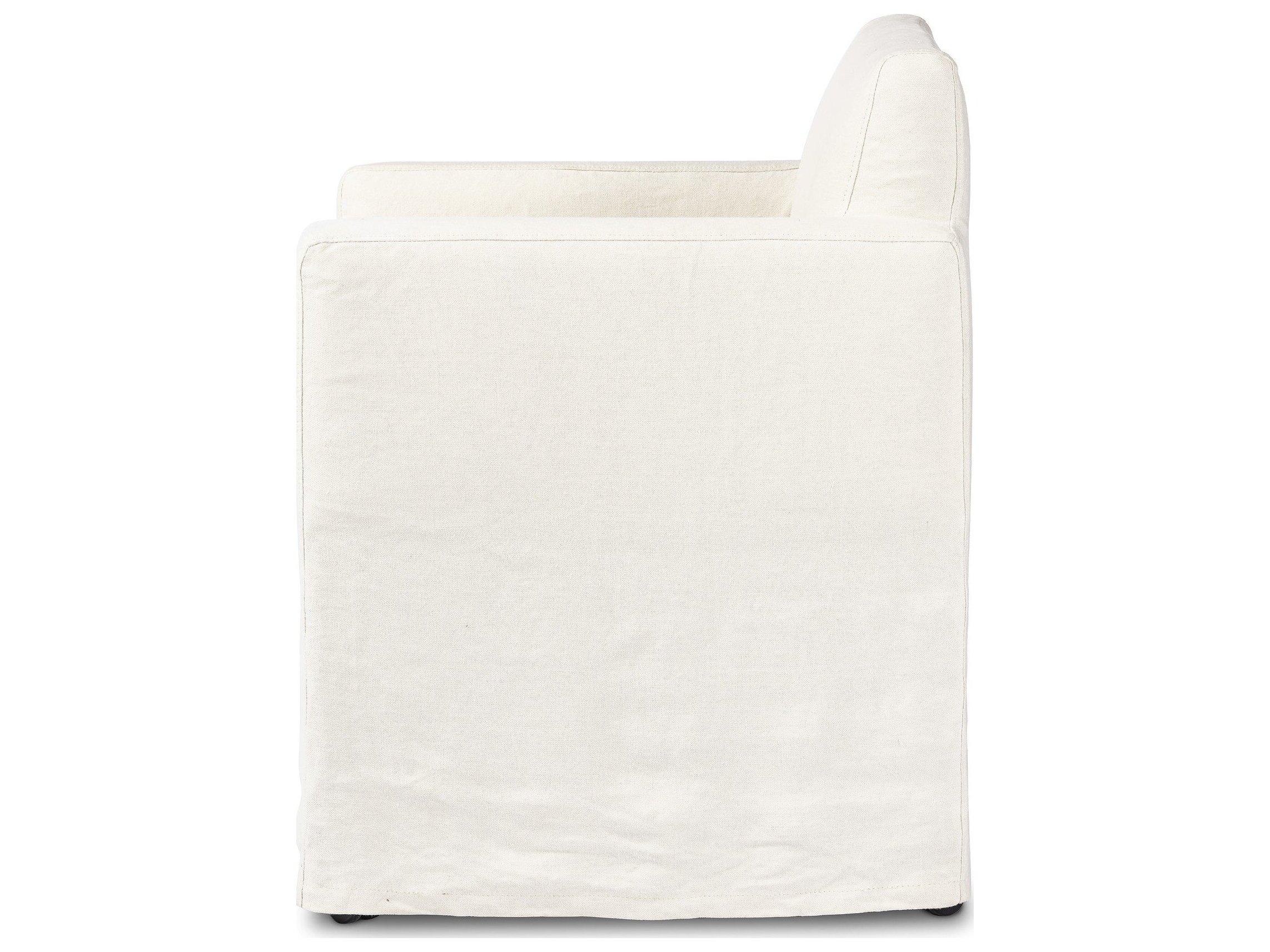 Four Hands Outdoor Westgate Ostend Hemp Bombay Flax Slipcover Dining Arm Chair