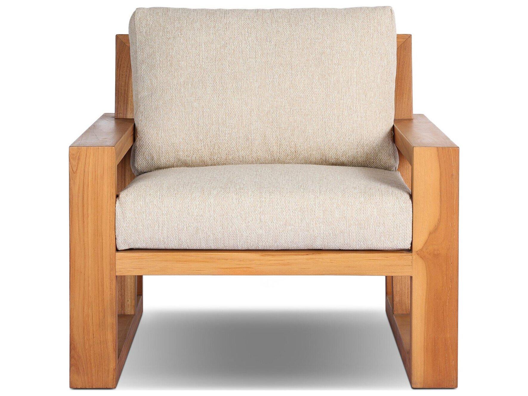 Four Hands Outdoor Barrington Burgos Teak Cushion Lounge Chair