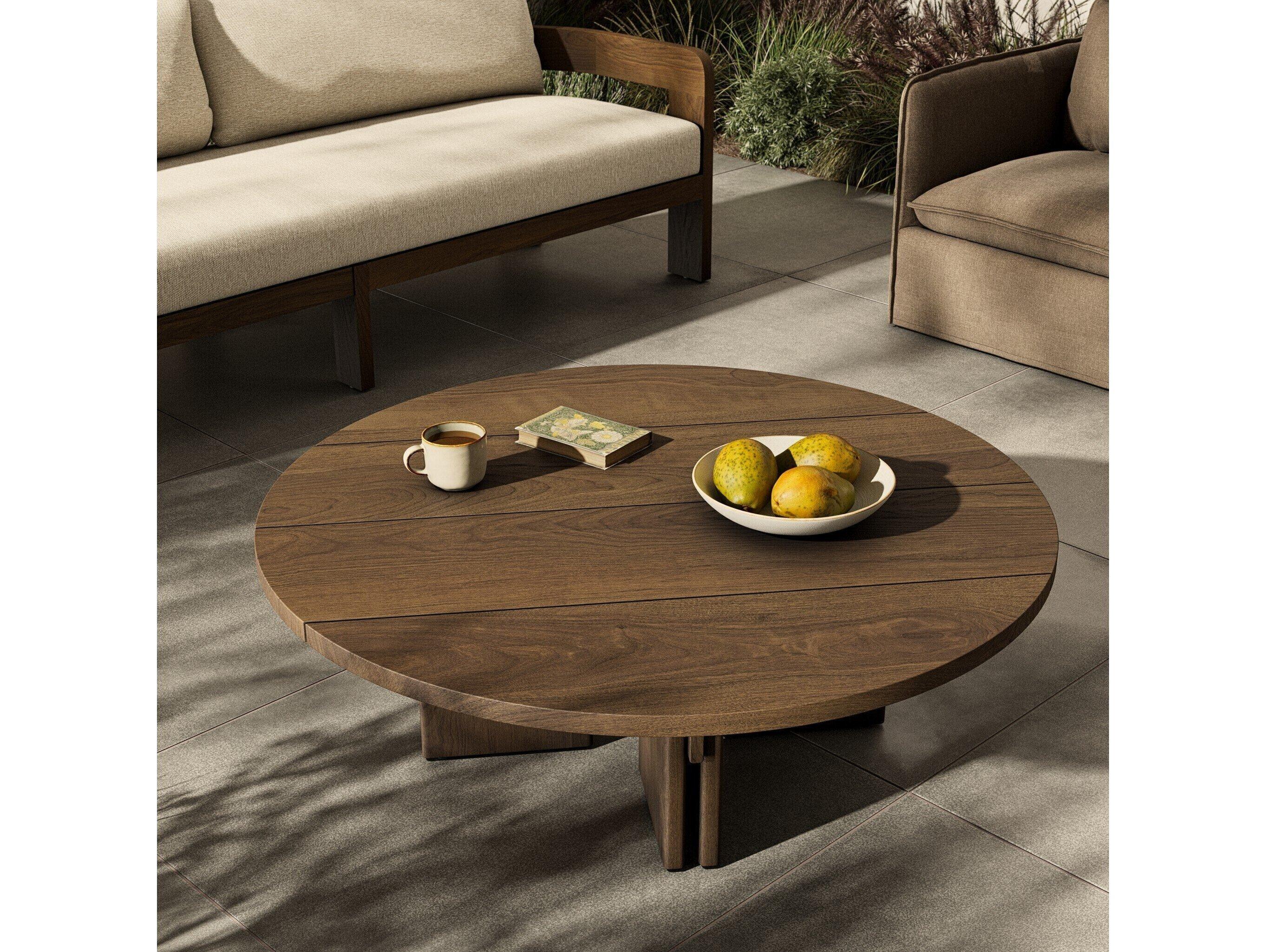Four Hands Outdoor Duvall Railay Teak 48" Round Coffee Table