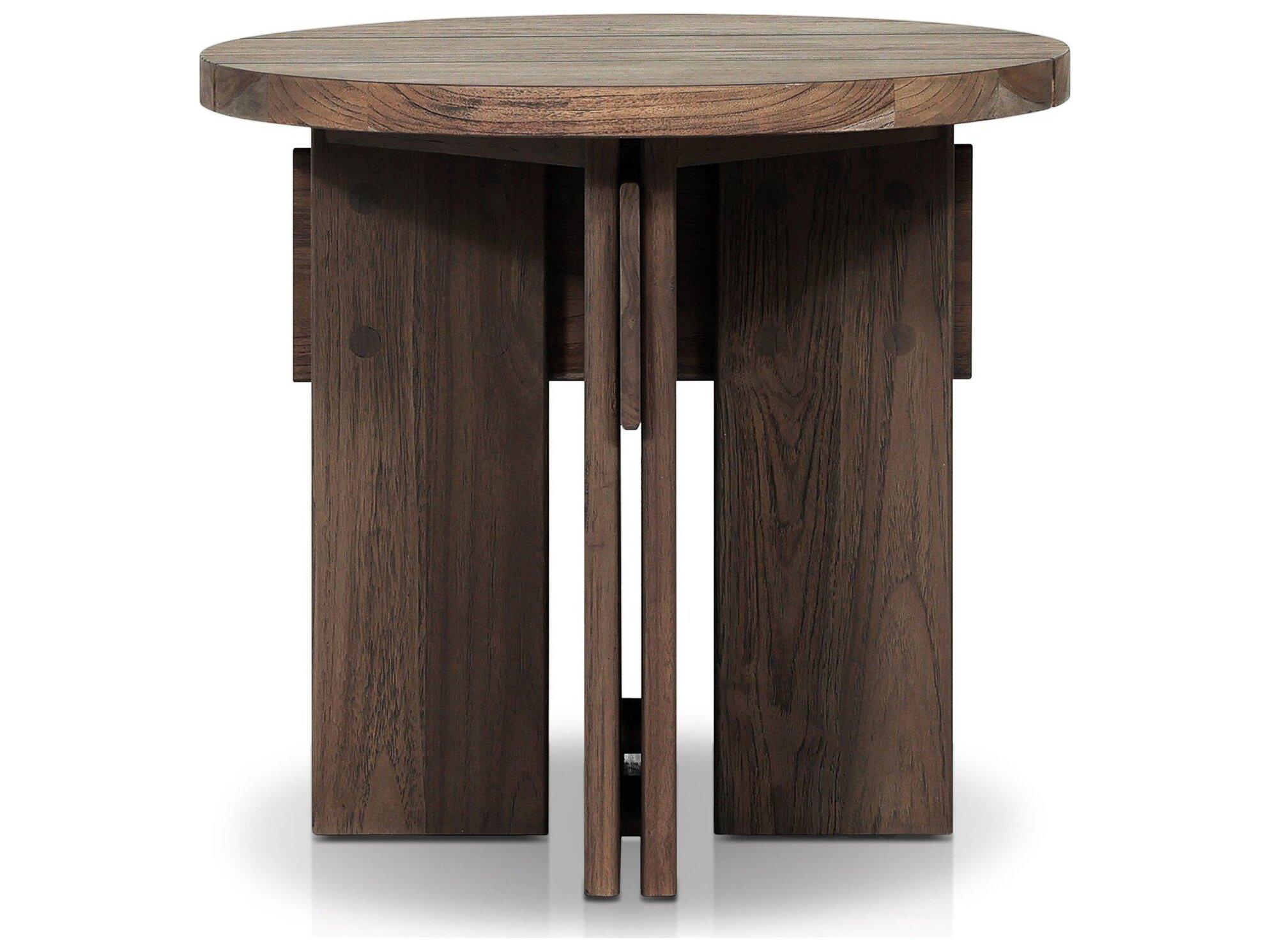 Four Hands Outdoor Duvall Railay Teak 22" Round End Table