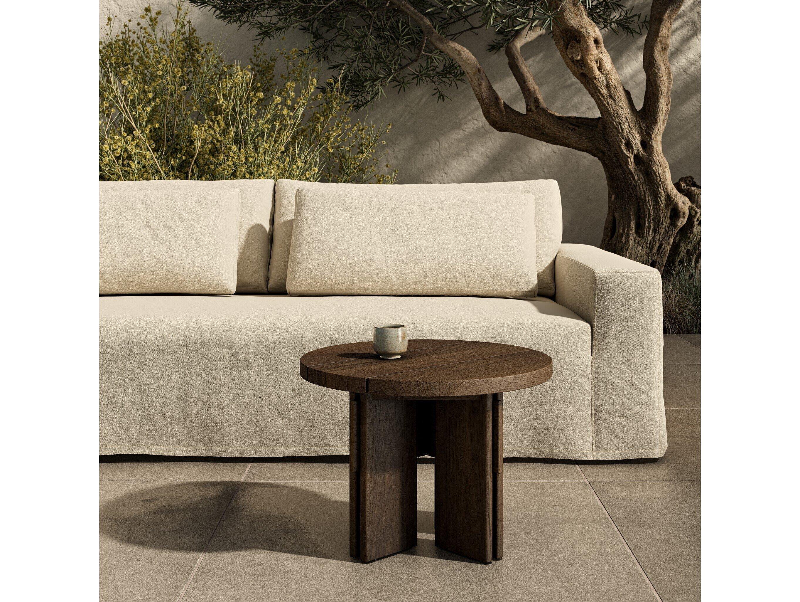 Four Hands Outdoor Duvall Railay Teak 22" Round End Table