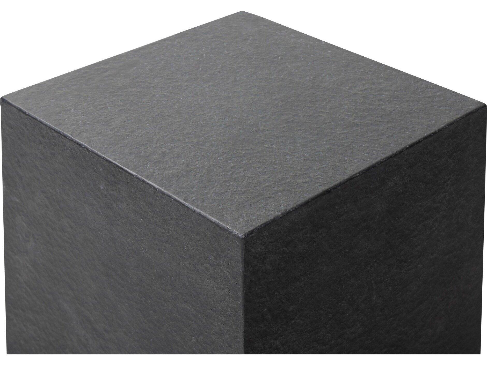 Four Hands Outdoor Chandler Huesca Distressed Graphite Concrete Square End Table