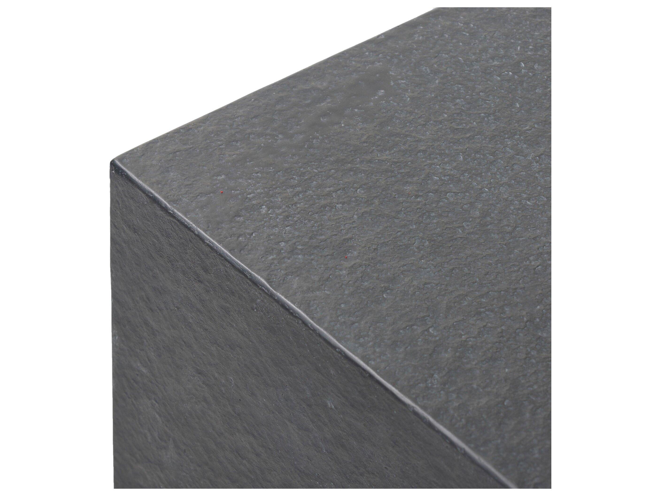 Four Hands Outdoor Chandler Huesca Distressed Graphite Concrete Square End Table