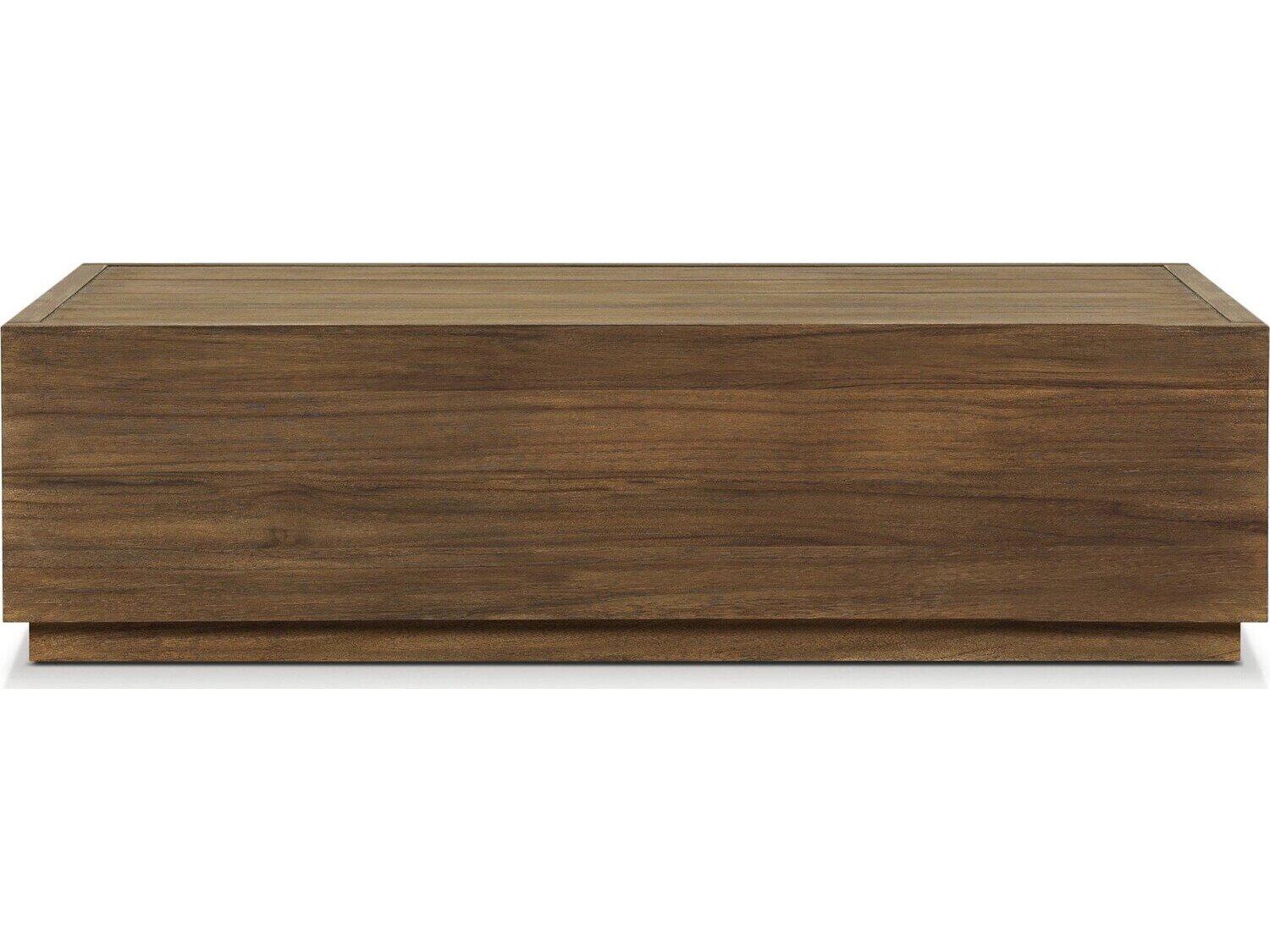 Four Hands Outdoor Duvall Messo Stained Toasted Brown Teak Rectangular Coffee Table