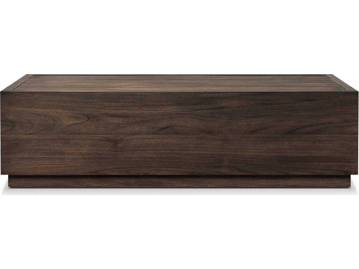 Luxecor Globetrotter Outdoor Messo Stained Saddle Brown Teak Round Coffee Table