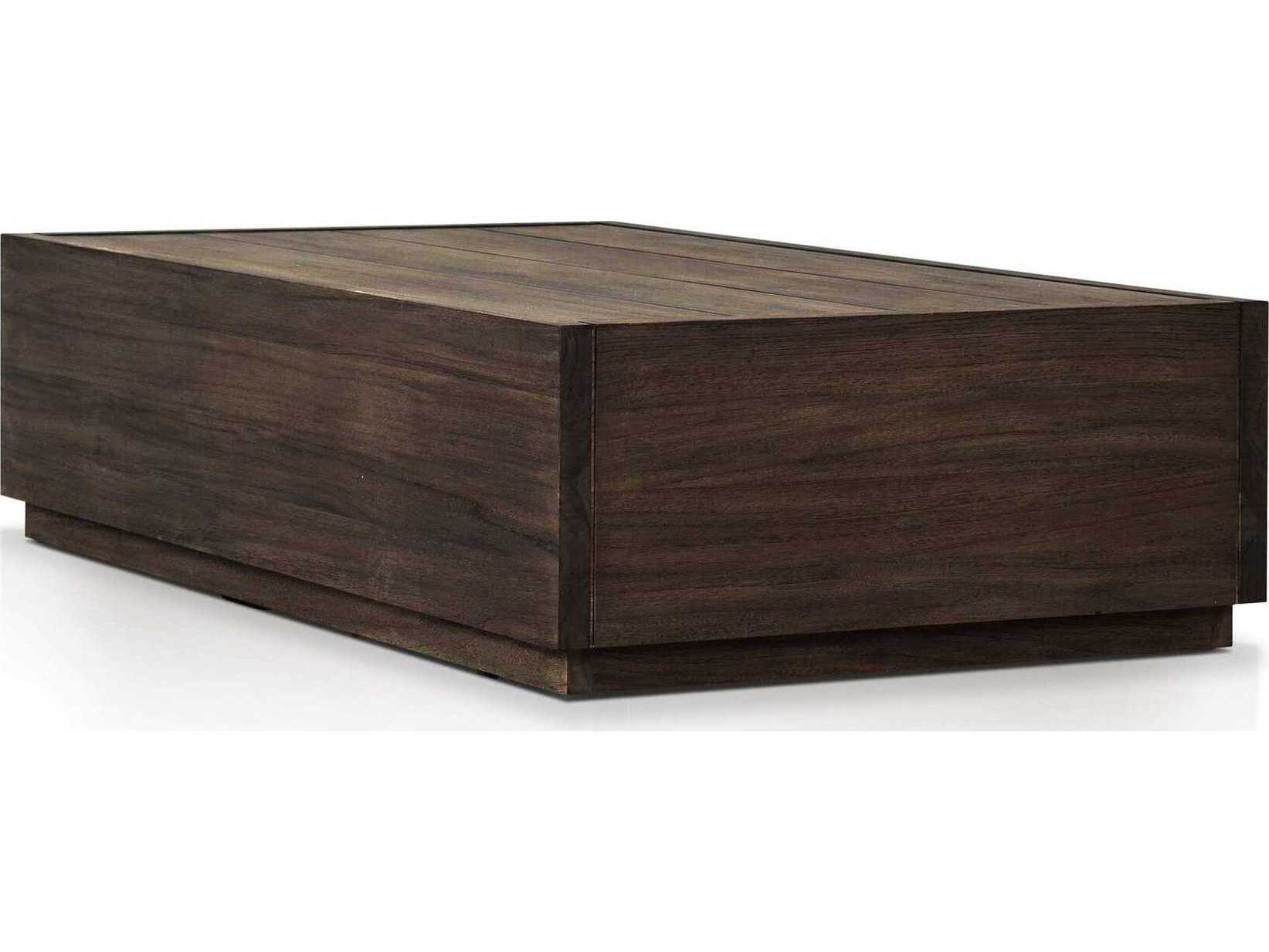 Luxecor Globetrotter Outdoor Messo Stained Saddle Brown Teak Round Coffee Table