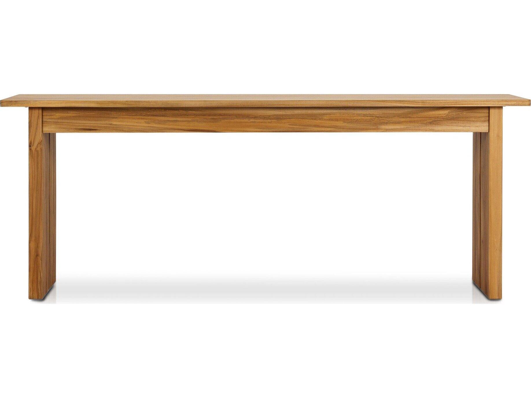 Four Hands Outdoor Duvall Chapman Natural Teak Rectangular Console Table