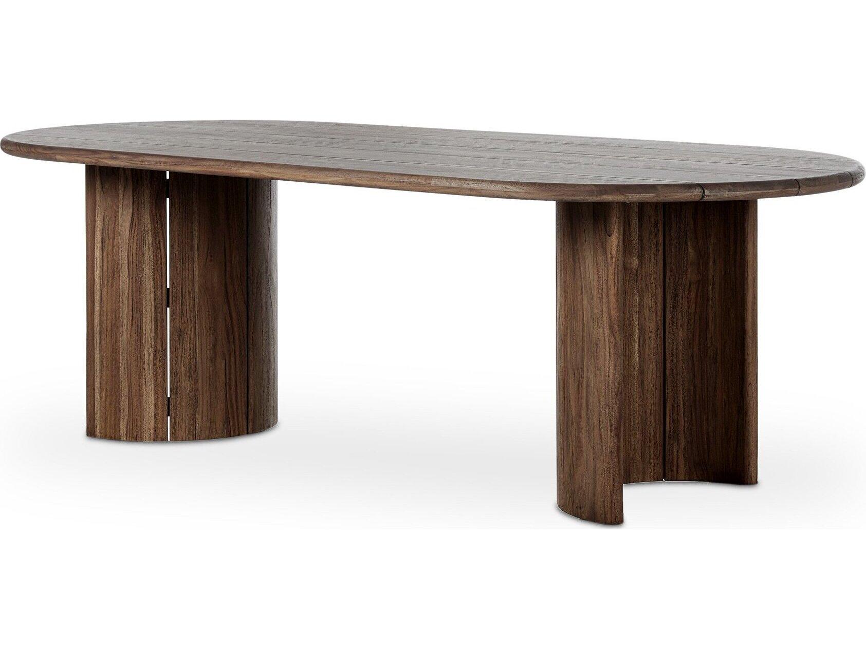 Four Hands Outdoor Duvall Paden Teak 94" x 42" Oval Dining Table