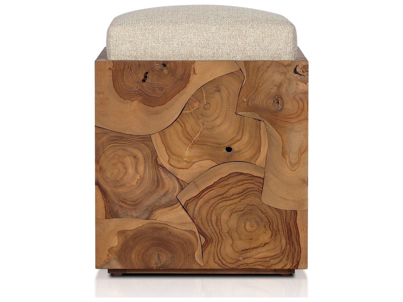 Four Hands Outdoor Duvall Tomlin Teak Cushion Ottoman