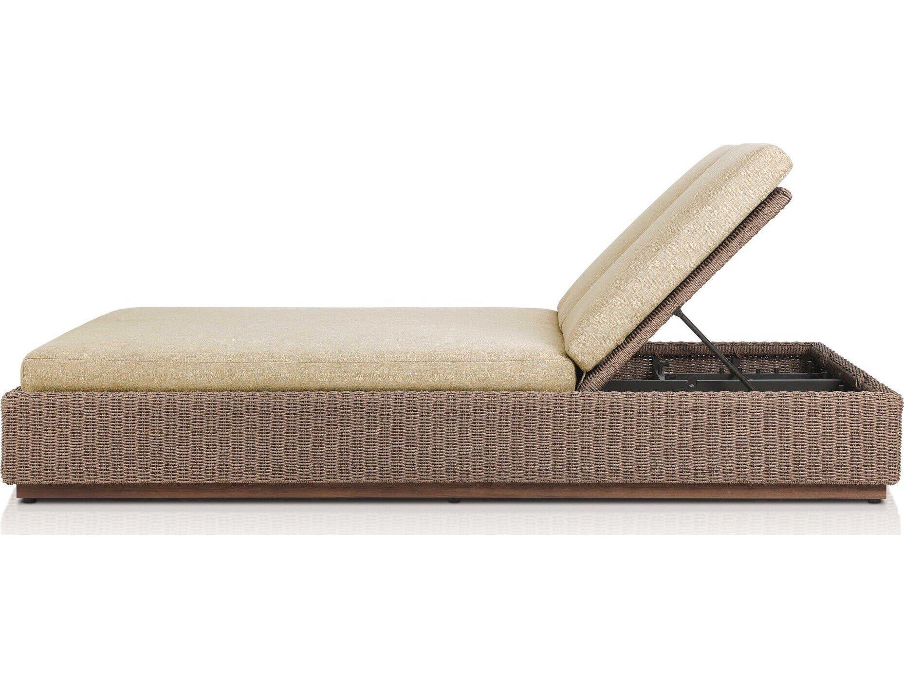 Four Hands Outdoor Solano Lorelei Double Chaise - Alessi Buff