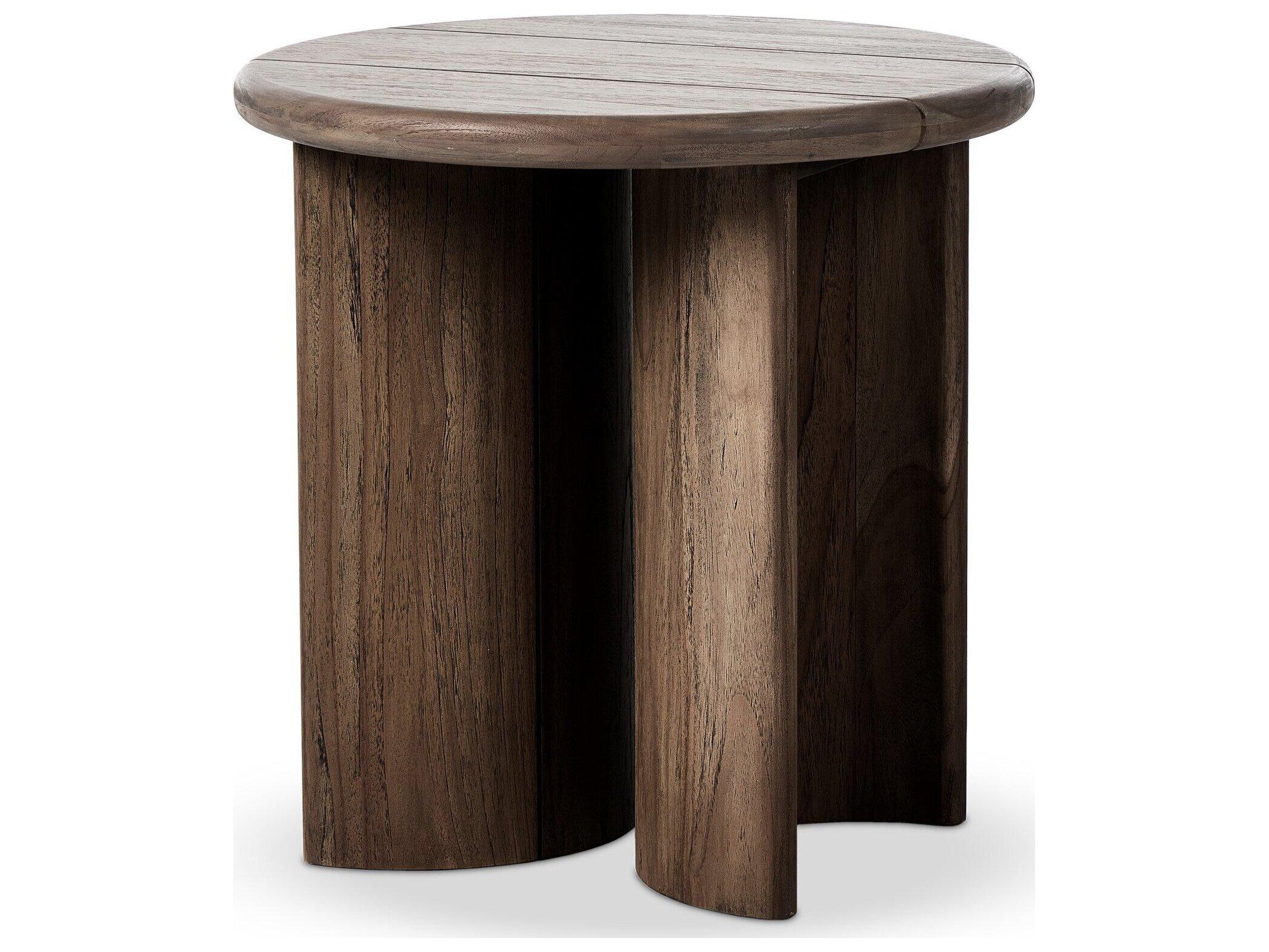 Four Hands Outdoor Duvall Paden Teak 22" Round End Table