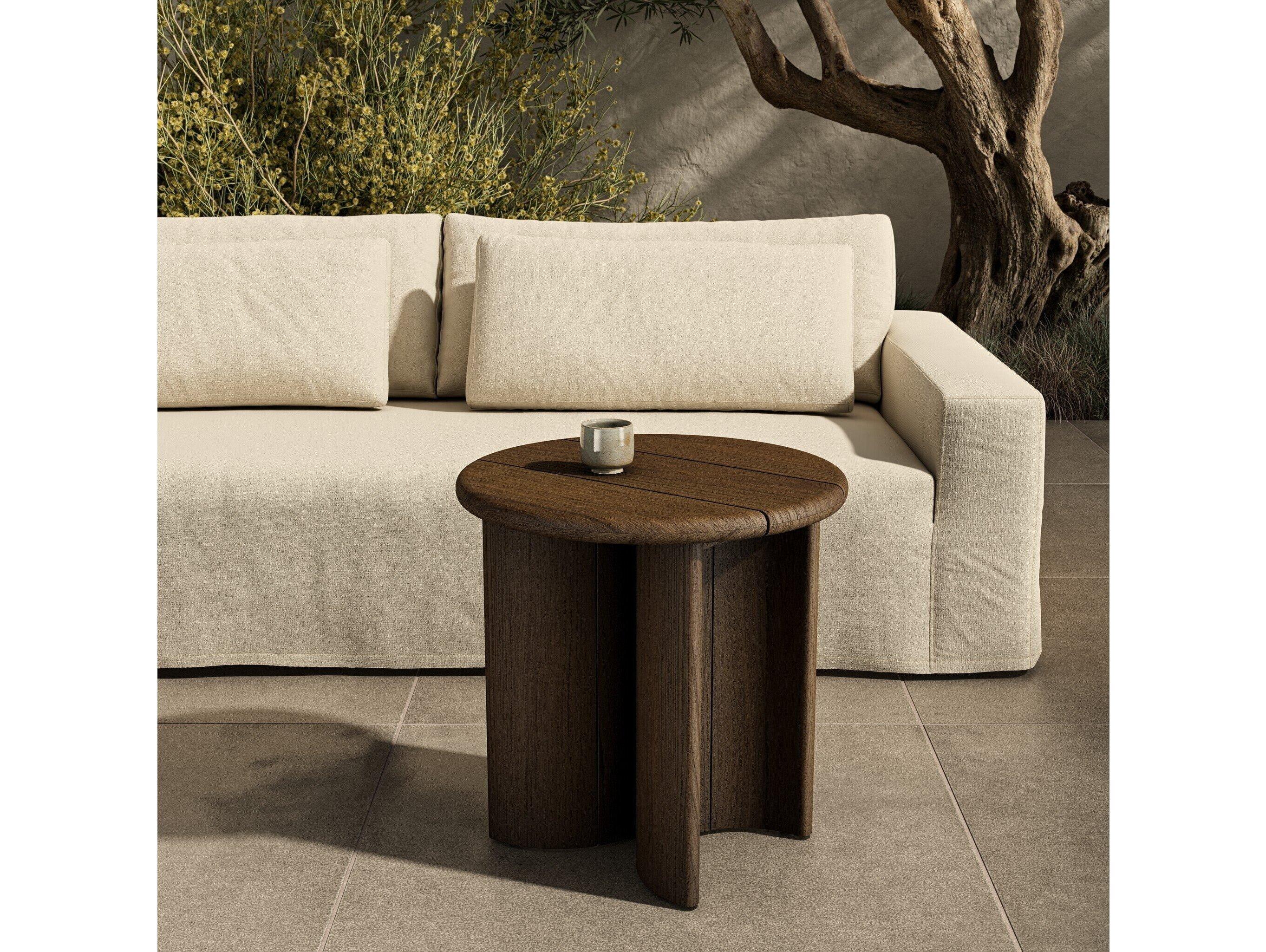 Four Hands Outdoor Duvall Paden Teak 22" Round End Table