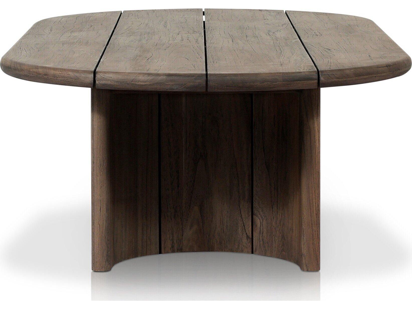 Four Hands Outdoor Duvall Paden Teak 70" x 35" Oval Coffee Table