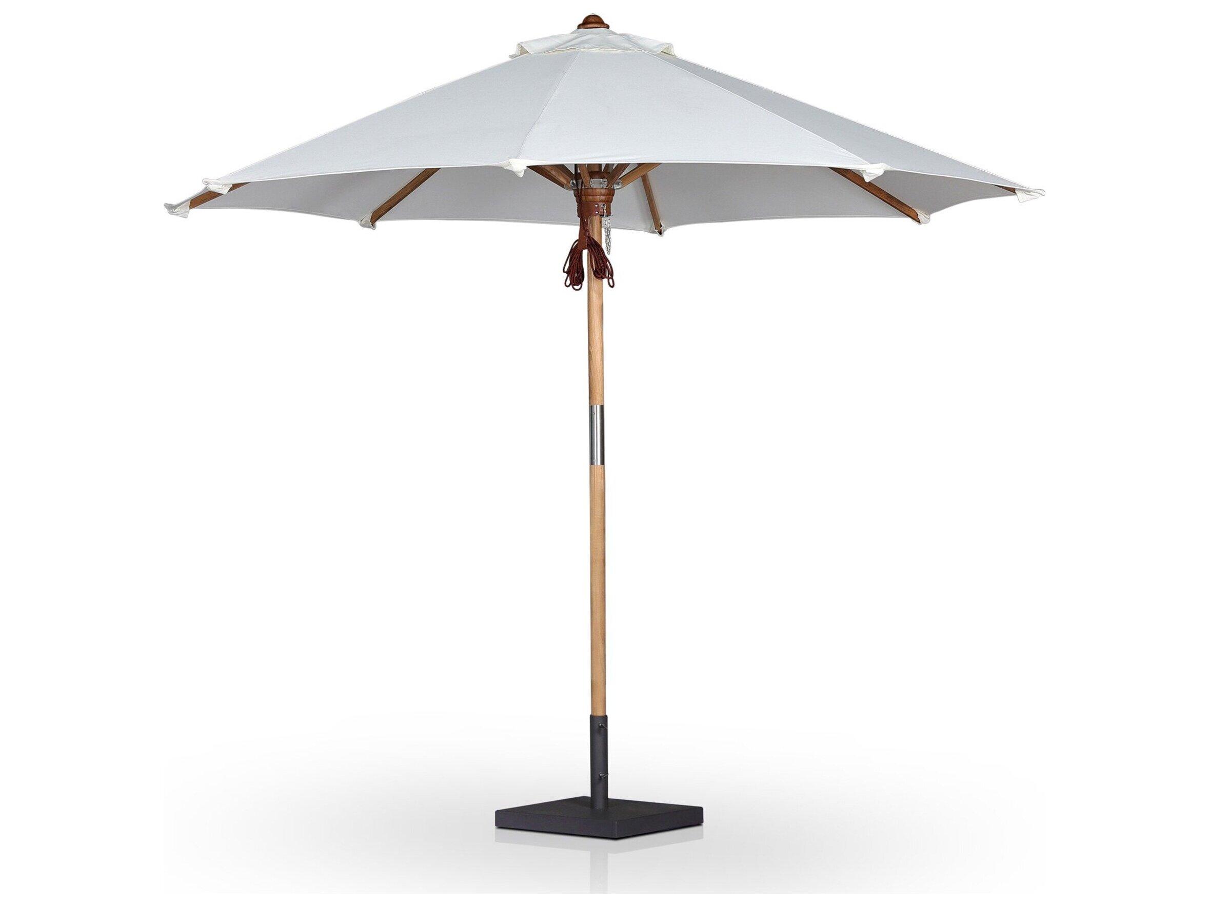 Four Hands Outdoor Garwood Baska Arashi Salt Fine Sanded Teak Umbrella
