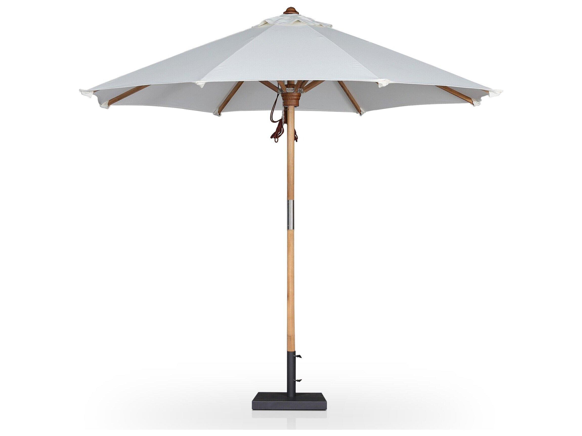 Four Hands Outdoor Garwood Baska Arashi Salt Fine Sanded Teak Umbrella