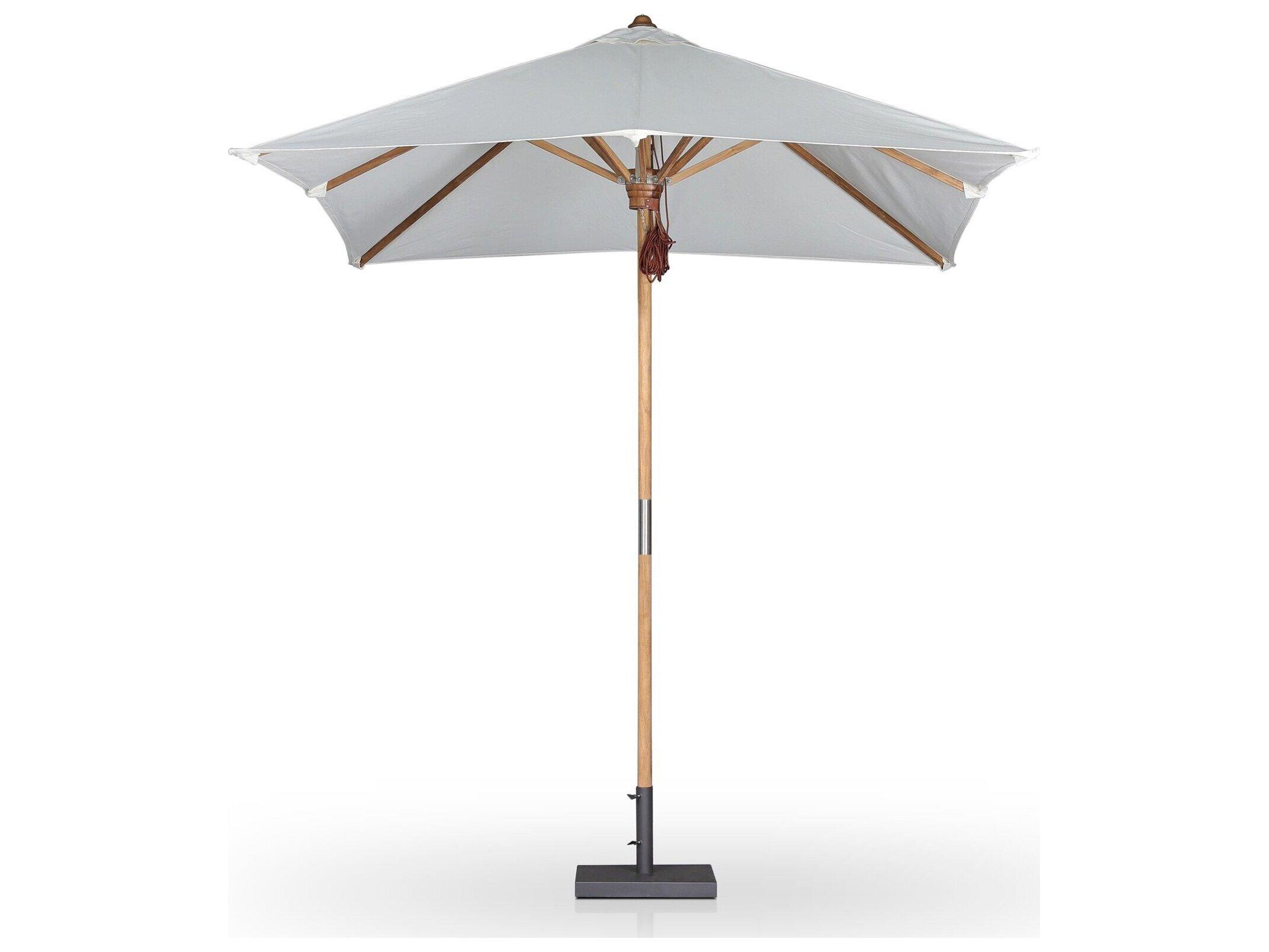 Four Hands Outdoor Garwood Baska Arashi Salt Fine Sanded Teak Umbrella