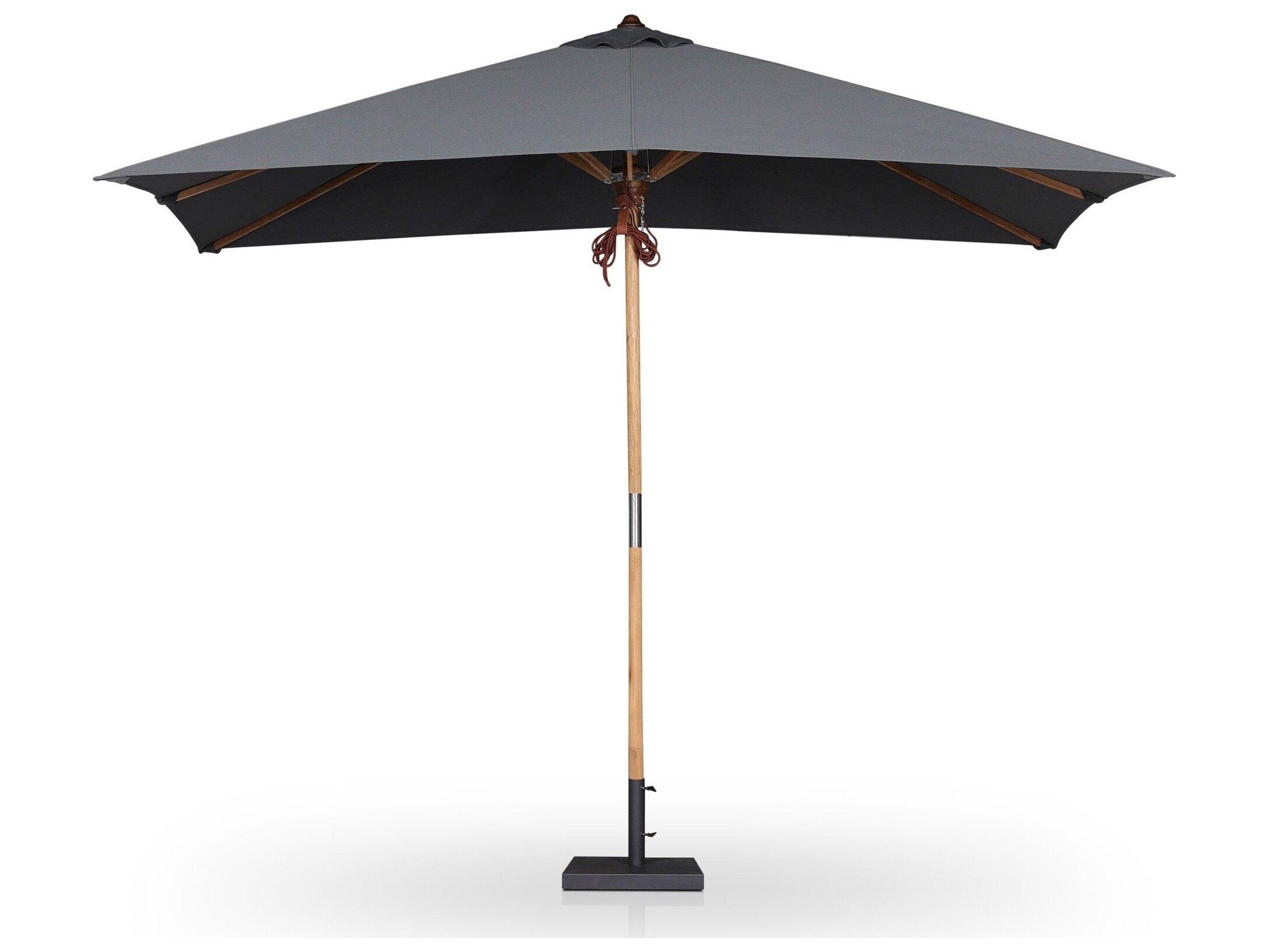 Four Hands Outdoor Garwood Baska Arashi Graphite Fine Sanded Teak Umbrella