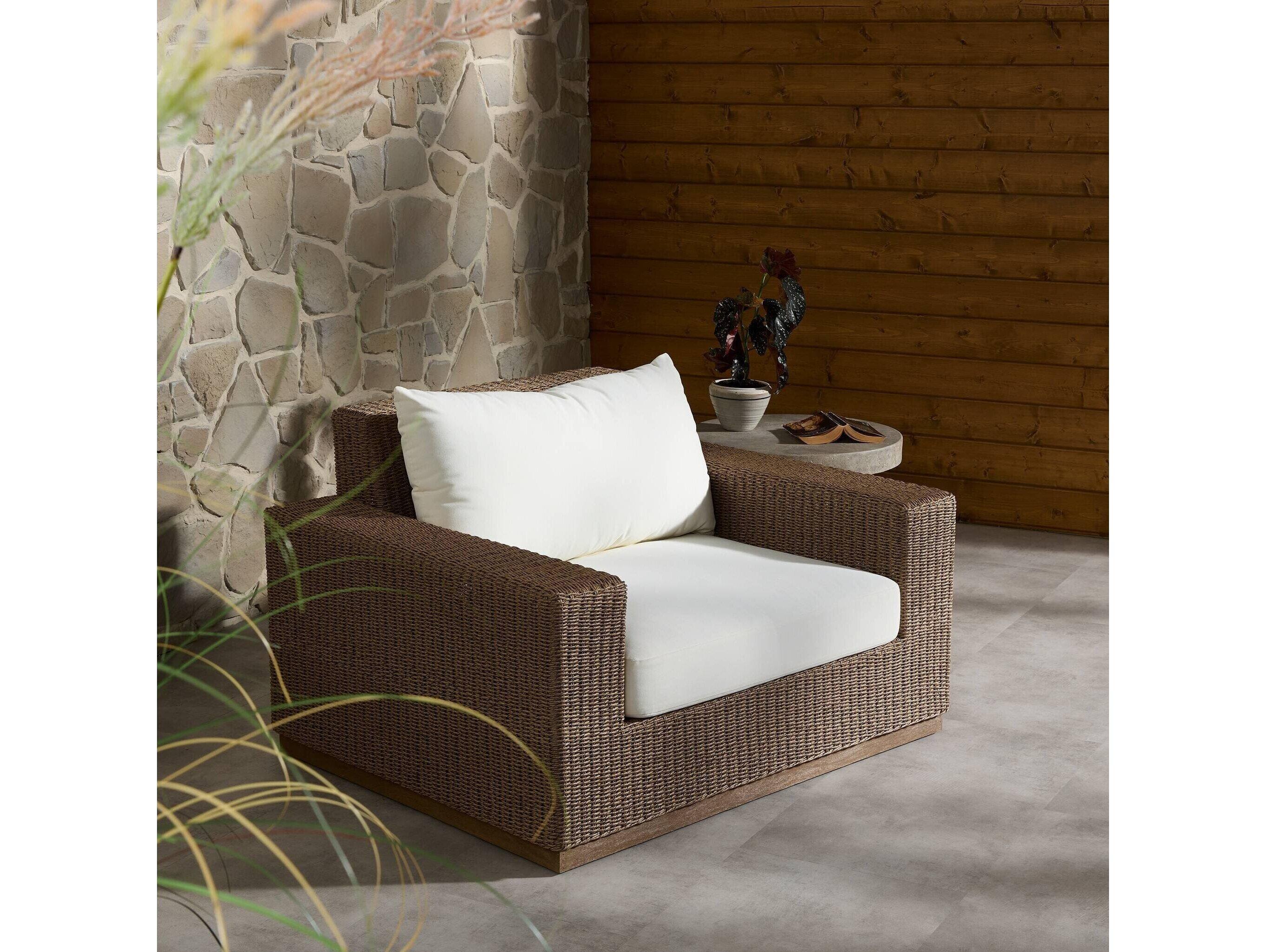 Four Hands Outdoor Pembrook Suri Teak Cushion Lounge Chair