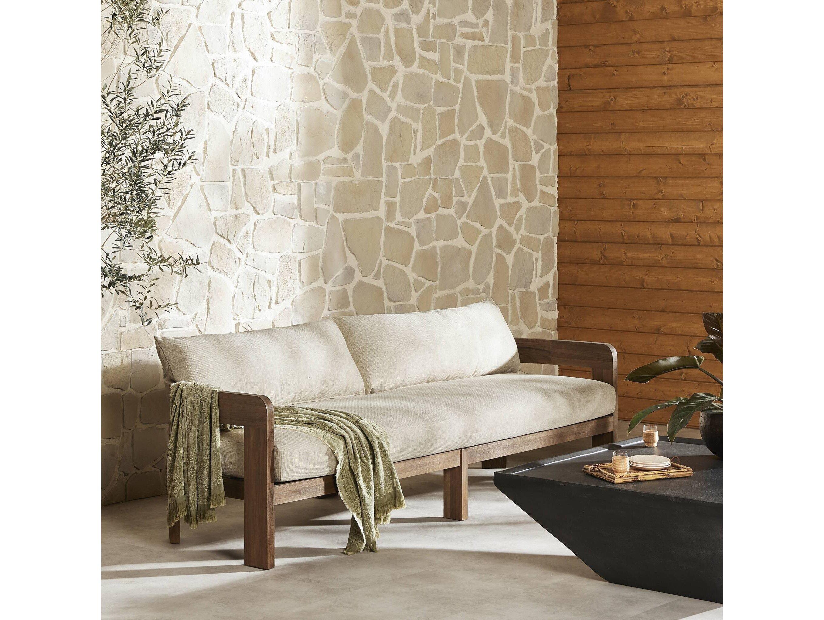 Four Hands Outdoor Pembrook Jackson Teak Cushion Sofa