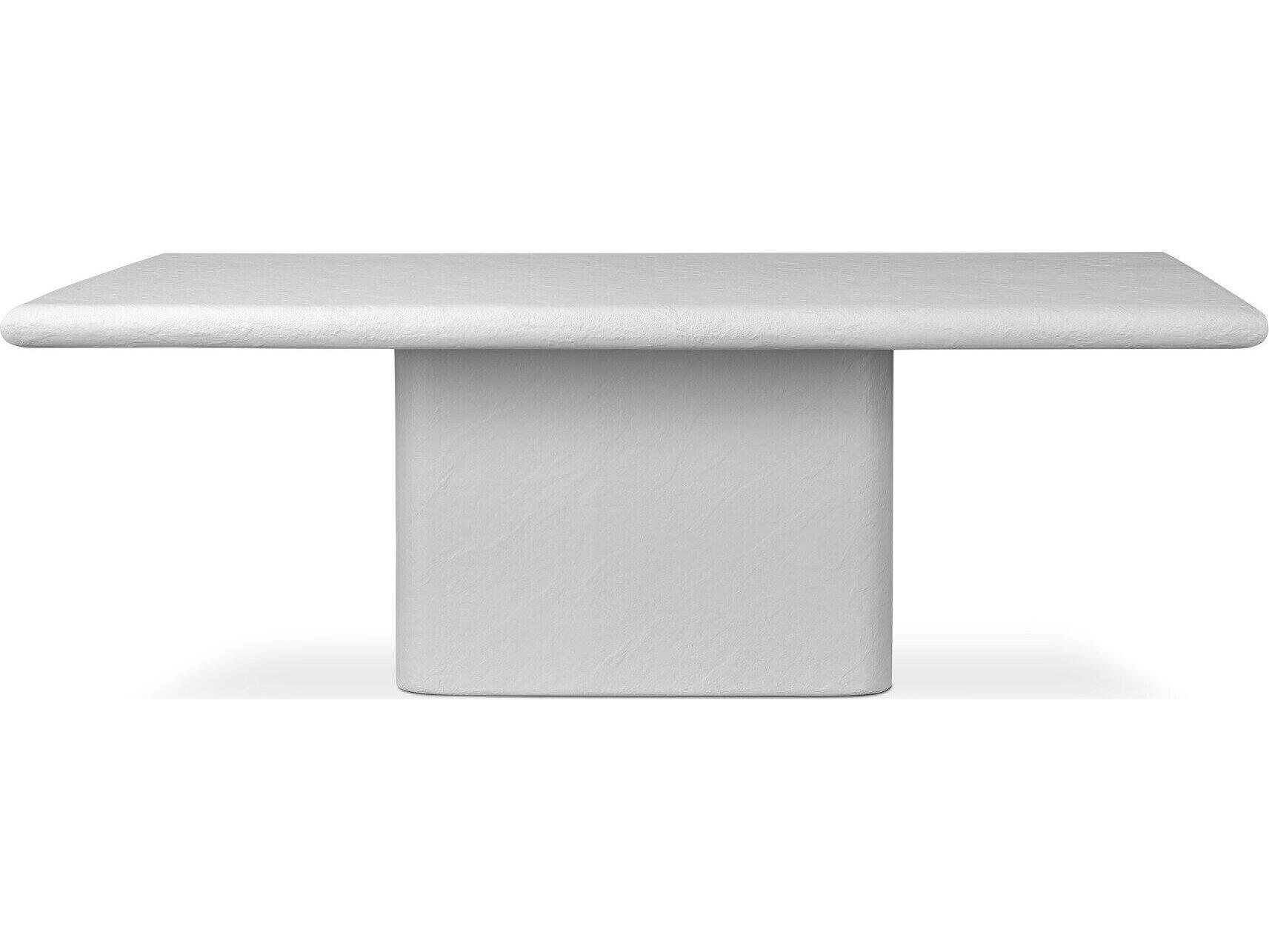 Four Hands Outdoor Constantine Plaster Molded Concrete Rectangular Dining Table