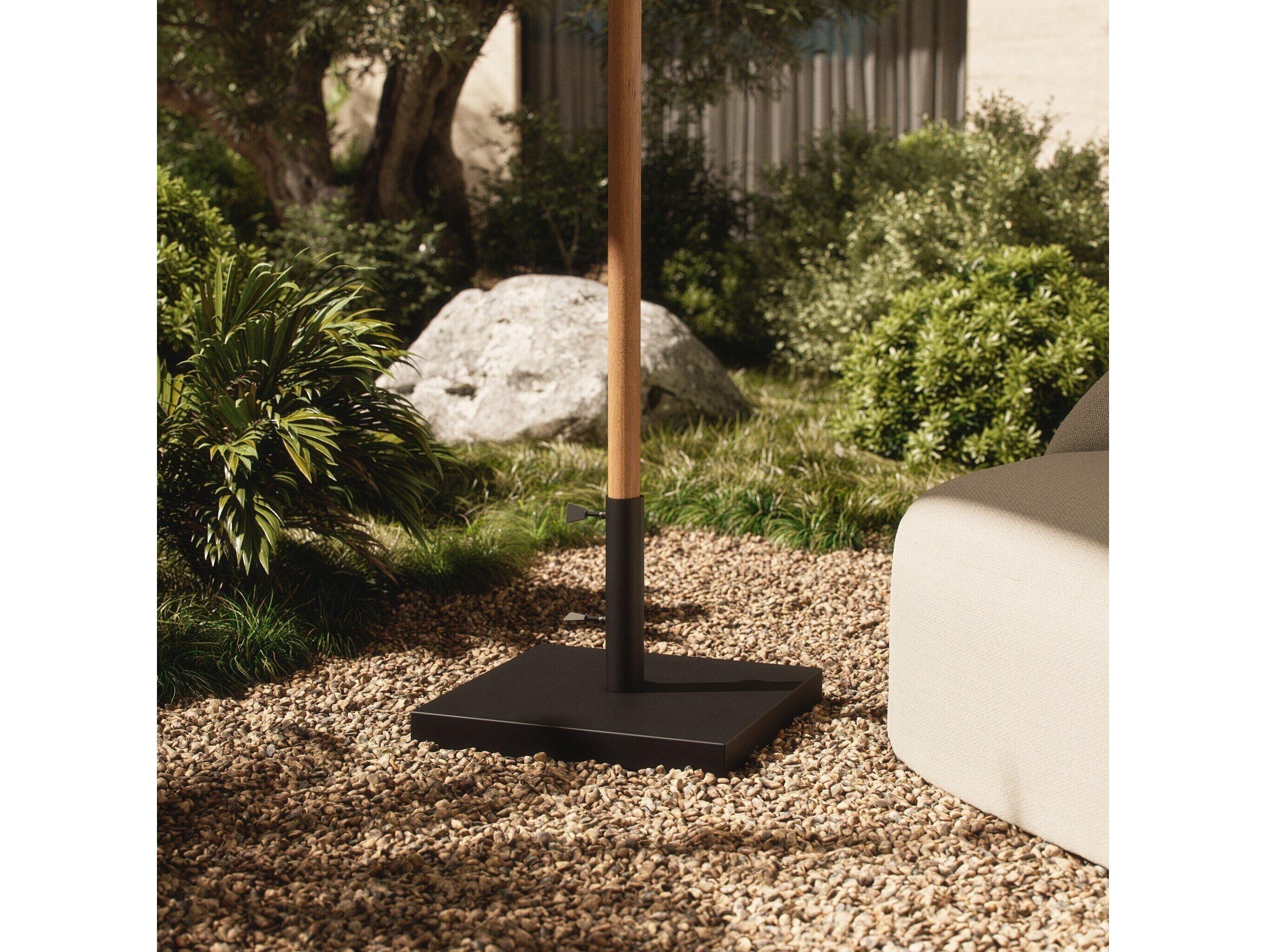 Four Hands Outdoor Garwood Baska Black Stainless Steel Base