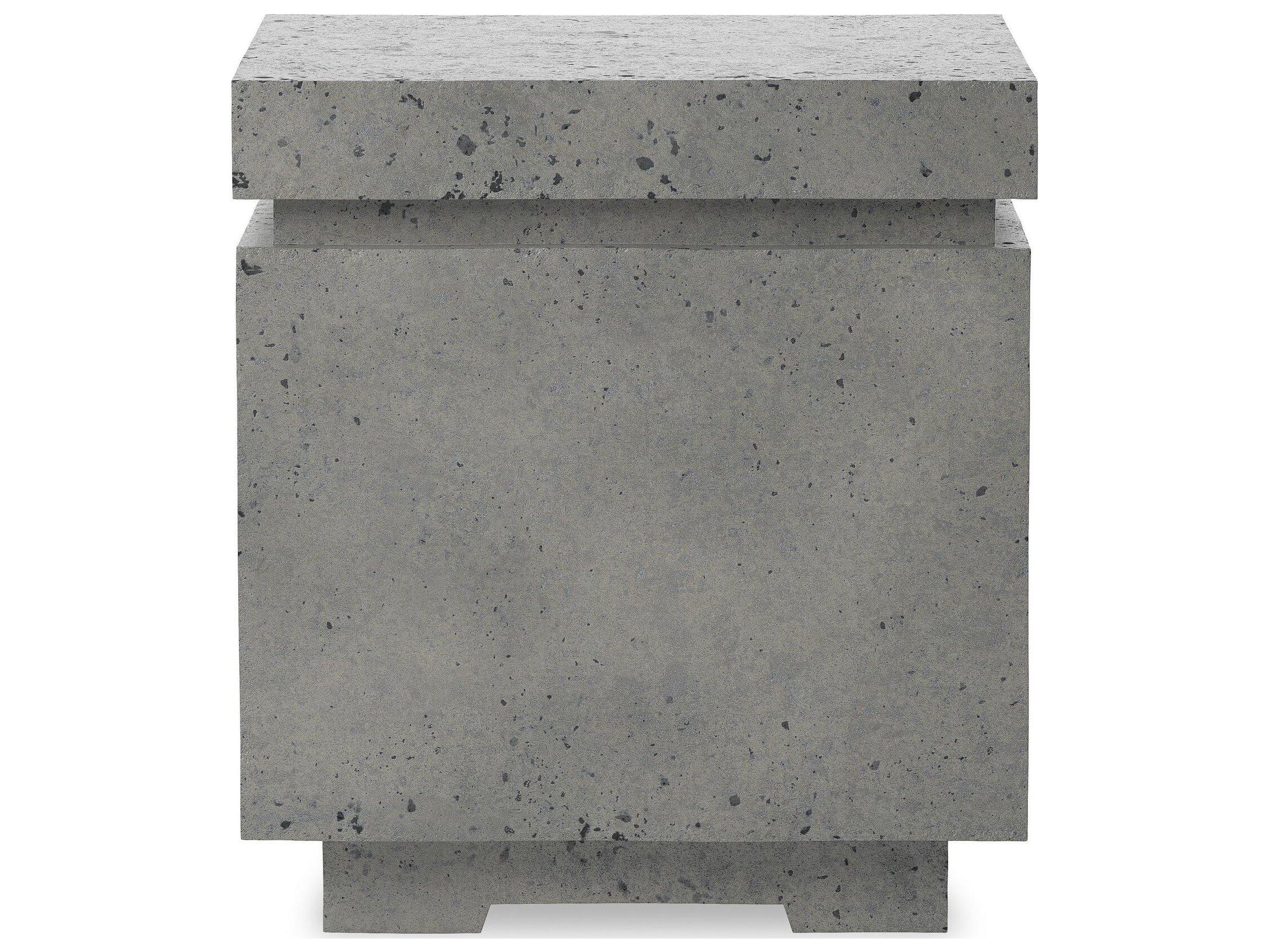 Four Hands Outdoor Falco Posen Pewter Concrete Square End Table