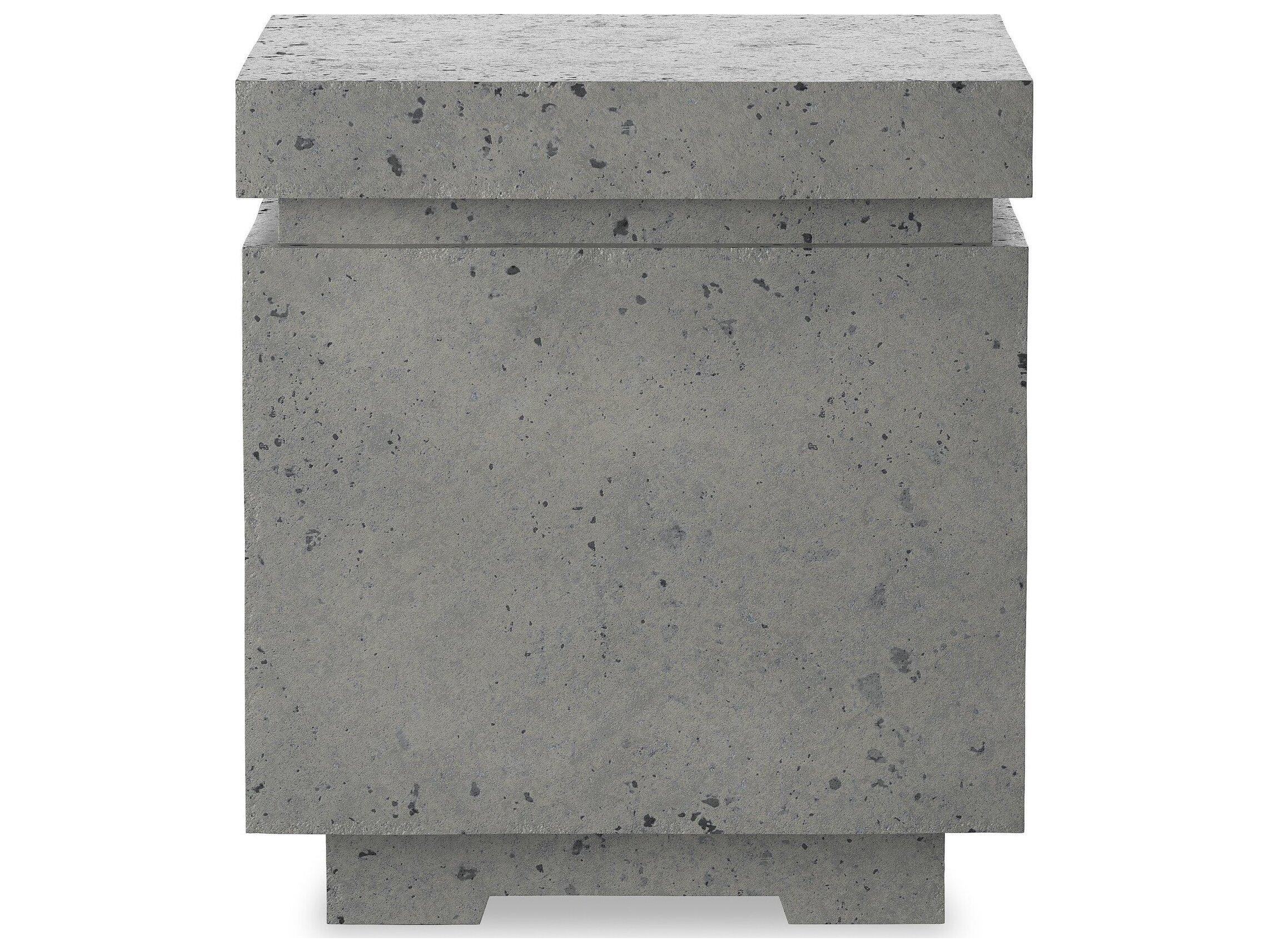 Four Hands Outdoor Falco Posen Pewter Concrete Square End Table