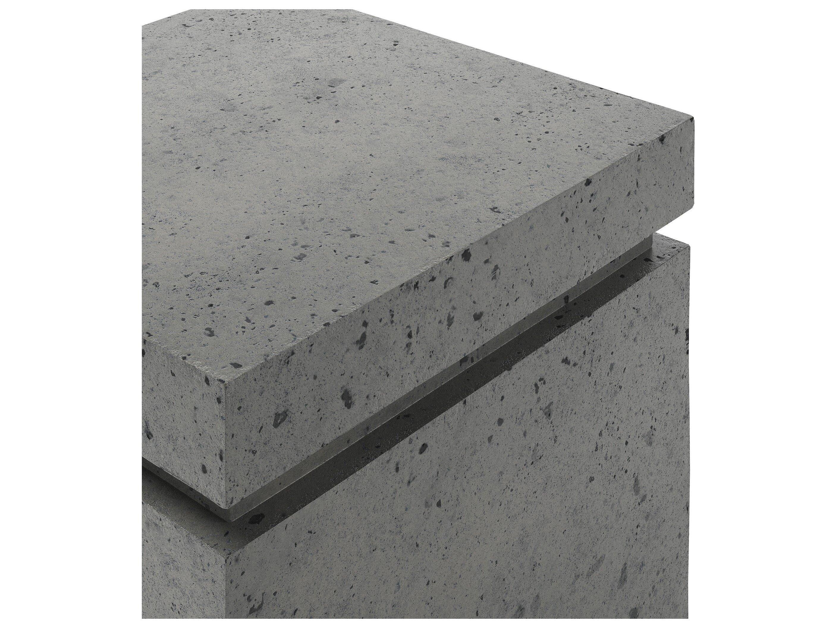 Four Hands Outdoor Falco Posen Pewter Concrete Square End Table