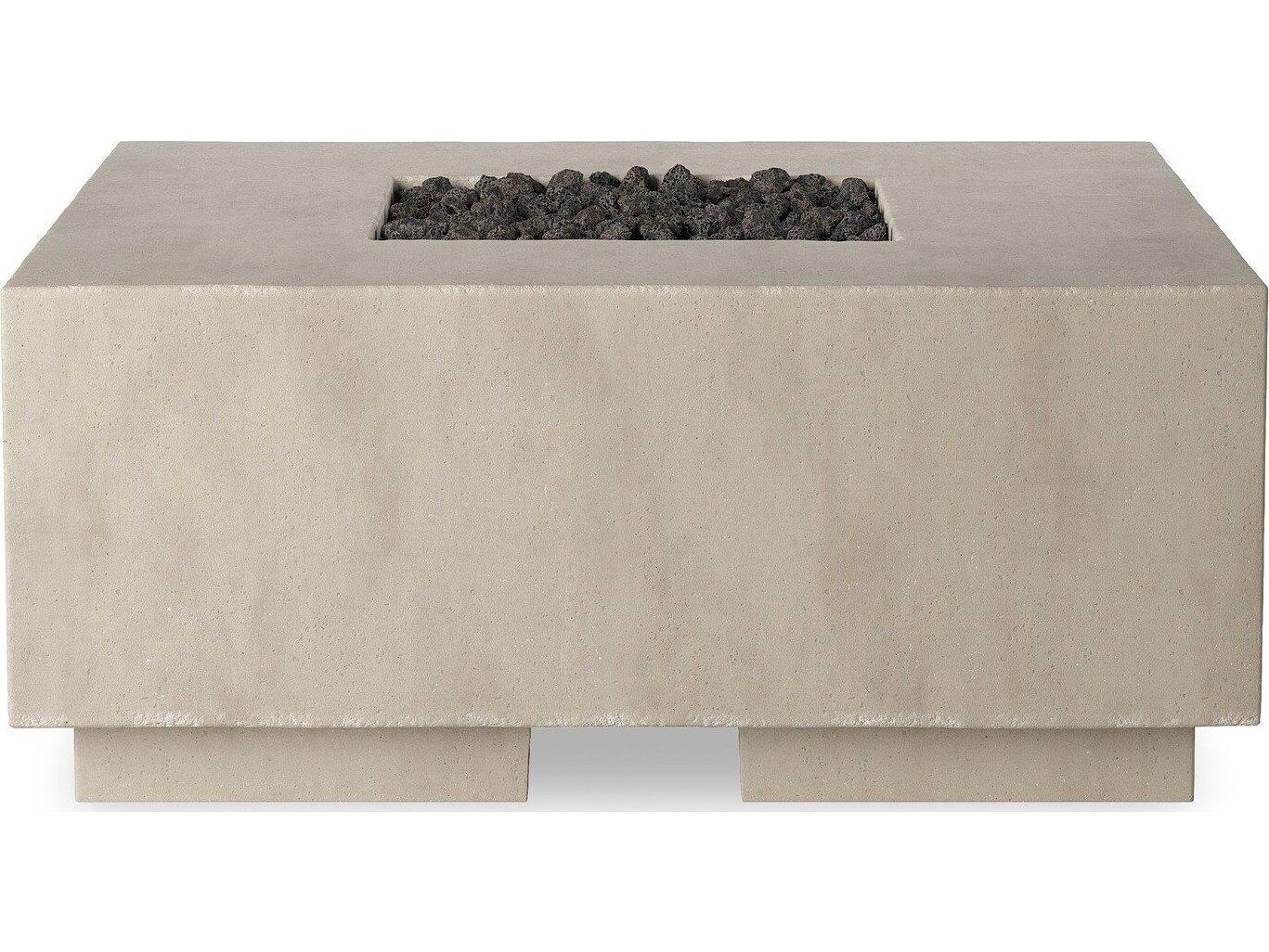 Four Hands Outdoor Falco Donovan Natural Concrete 42" Square Fire Pit Table