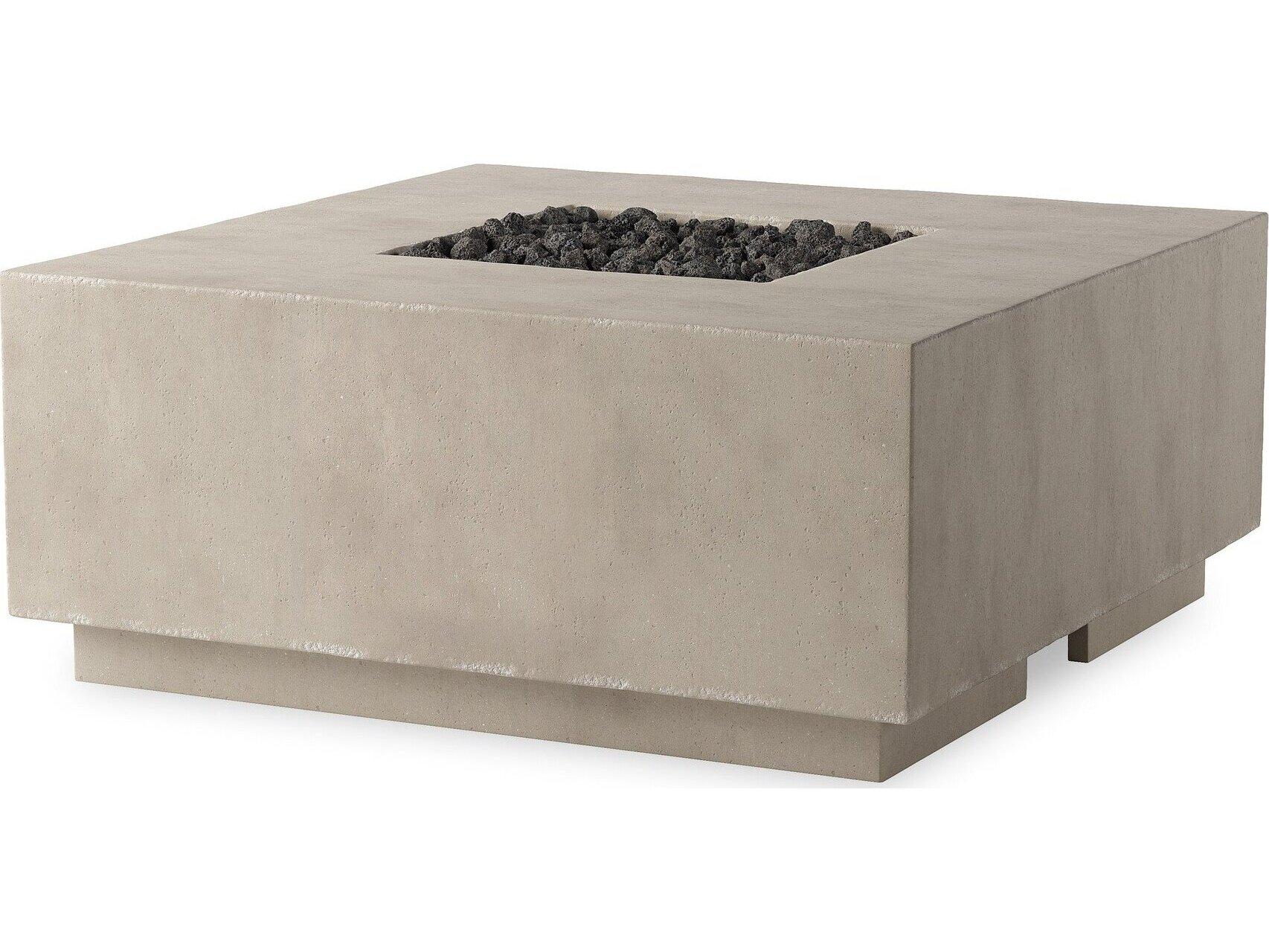 Four Hands Outdoor Falco Donovan Natural Concrete 42" Square Fire Pit Table