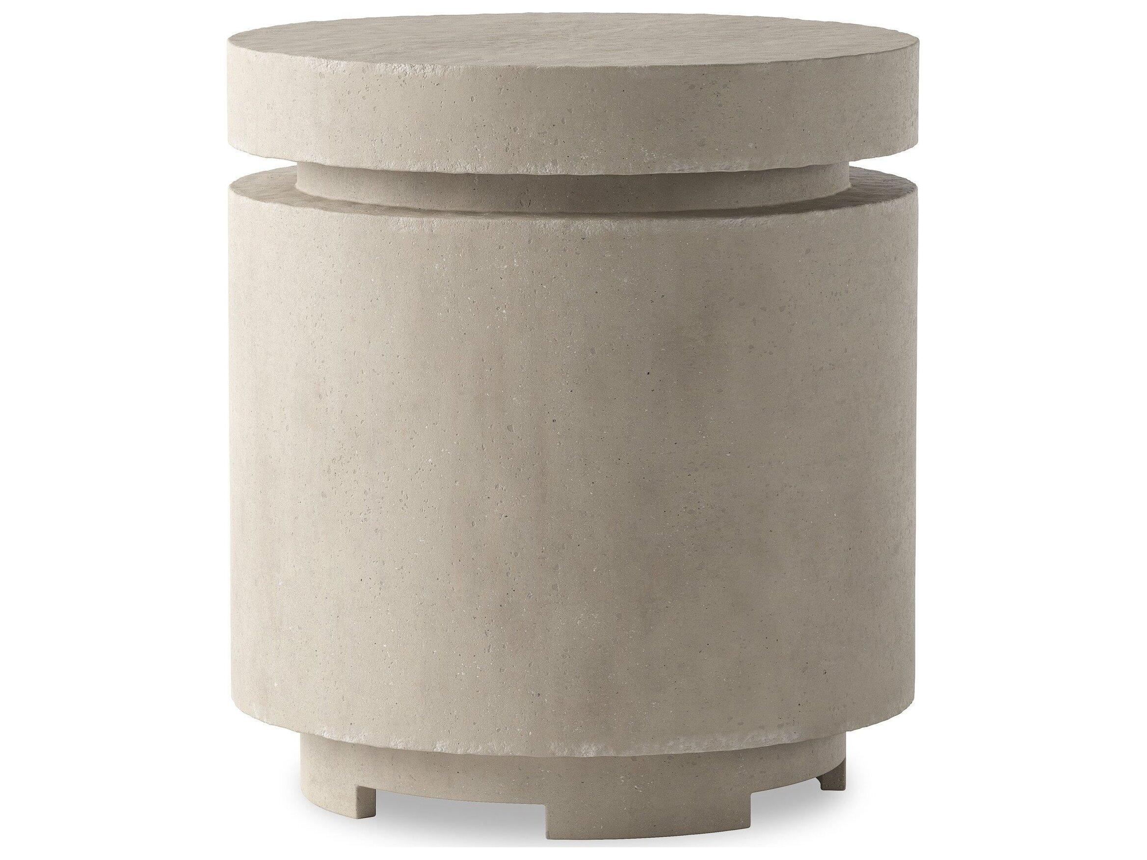 Four Hands Outdoor Falco Higgins Natural Concrete Round End Table