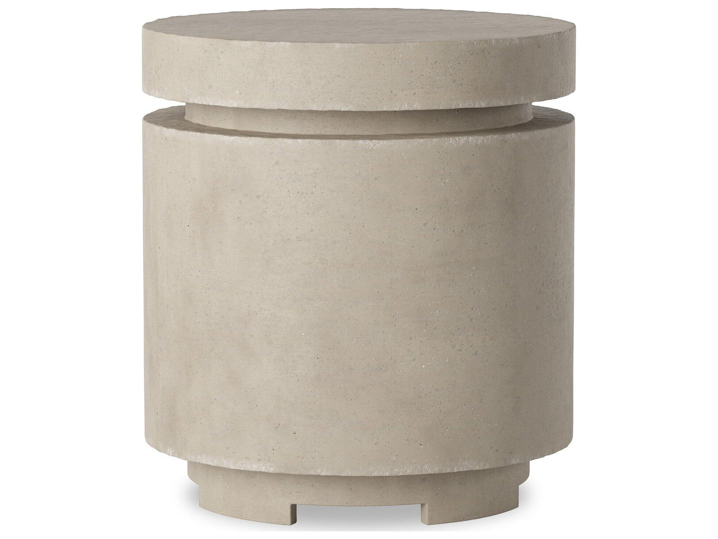 Four Hands Outdoor Falco Higgins Natural Concrete Round End Table
