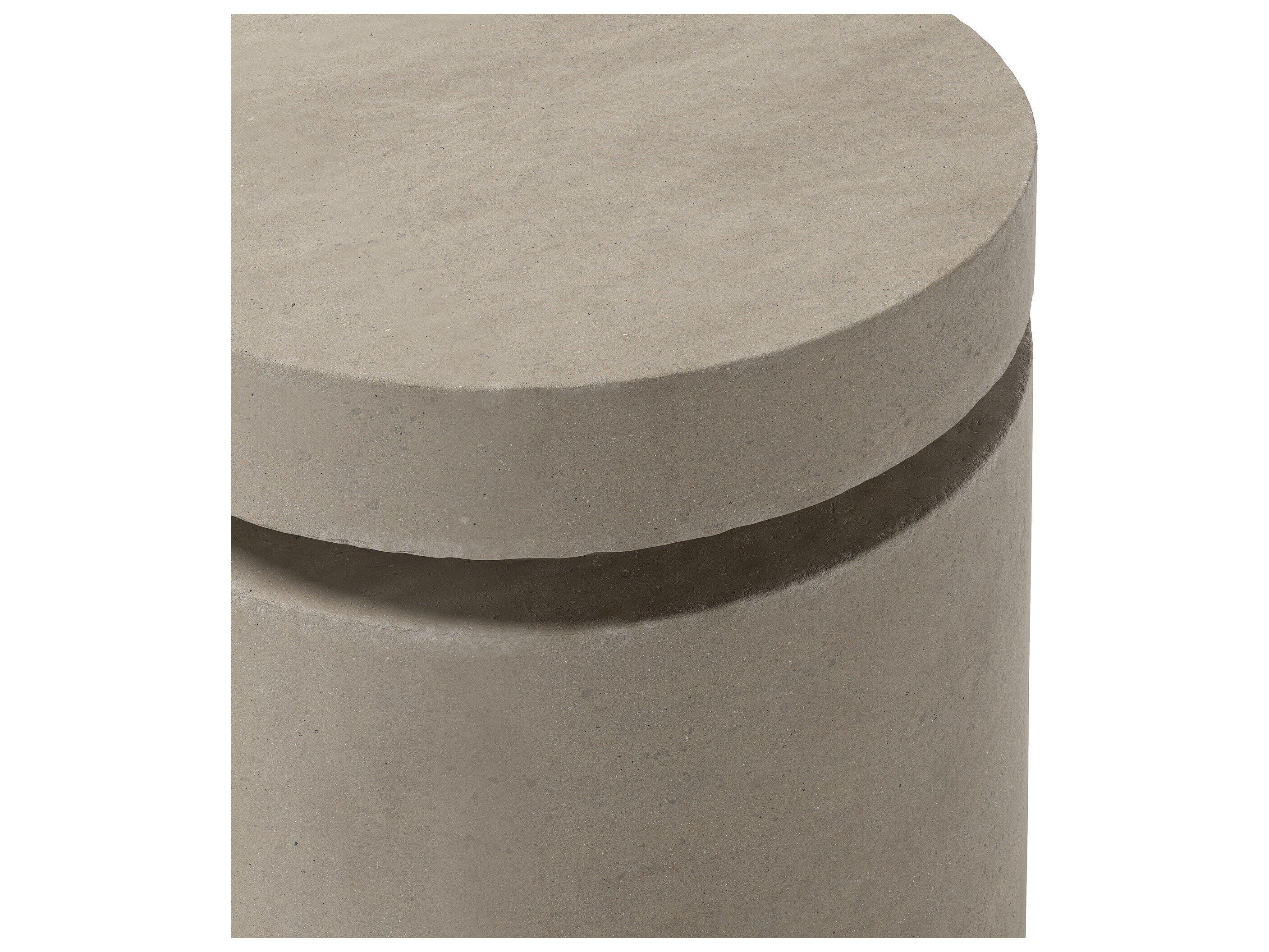 Four Hands Outdoor Falco Higgins Natural Concrete Round End Table