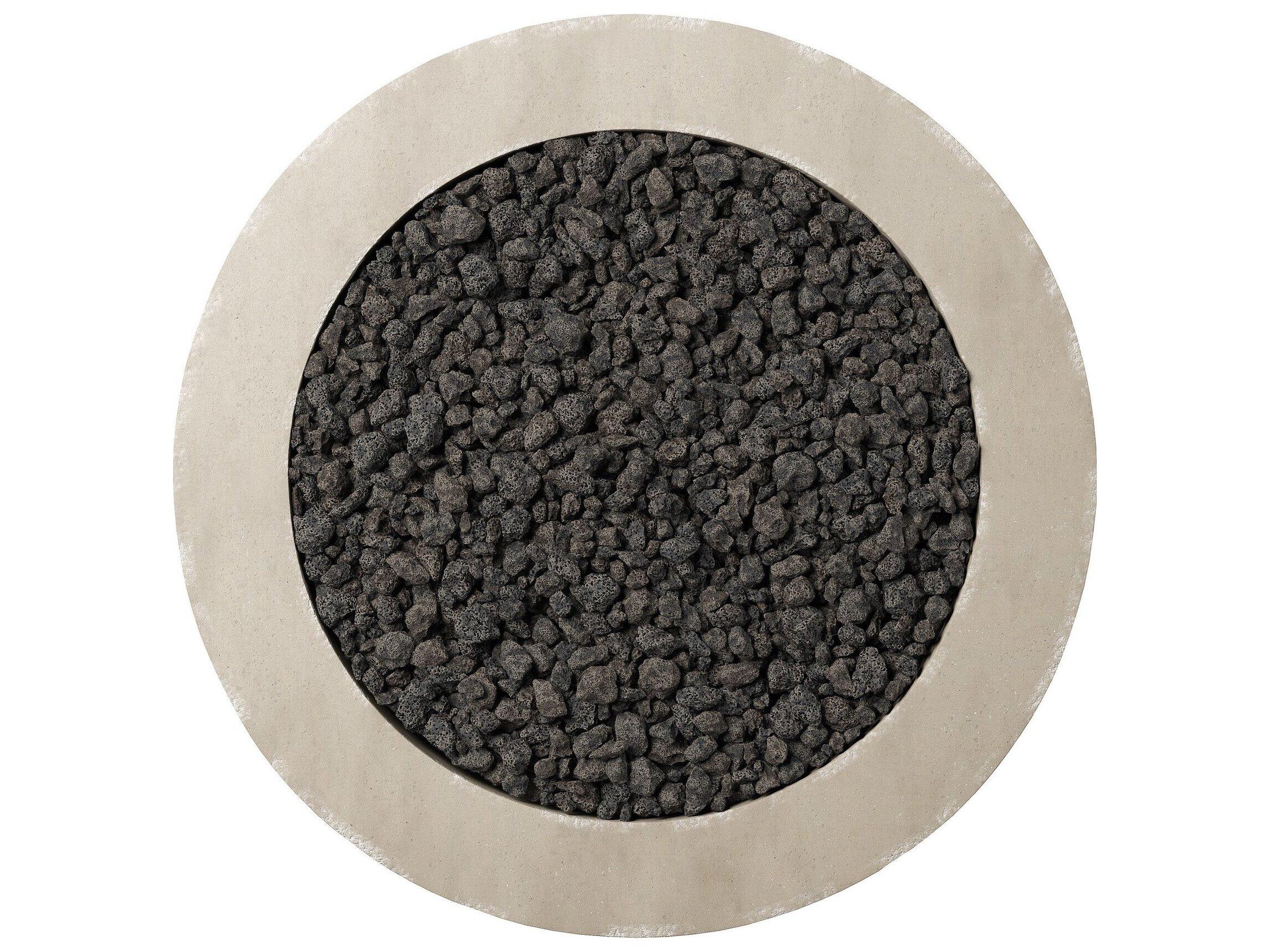 Four Hands Outdoor Falco Bronson Natural Concrete 39" Round Fire Pit Table