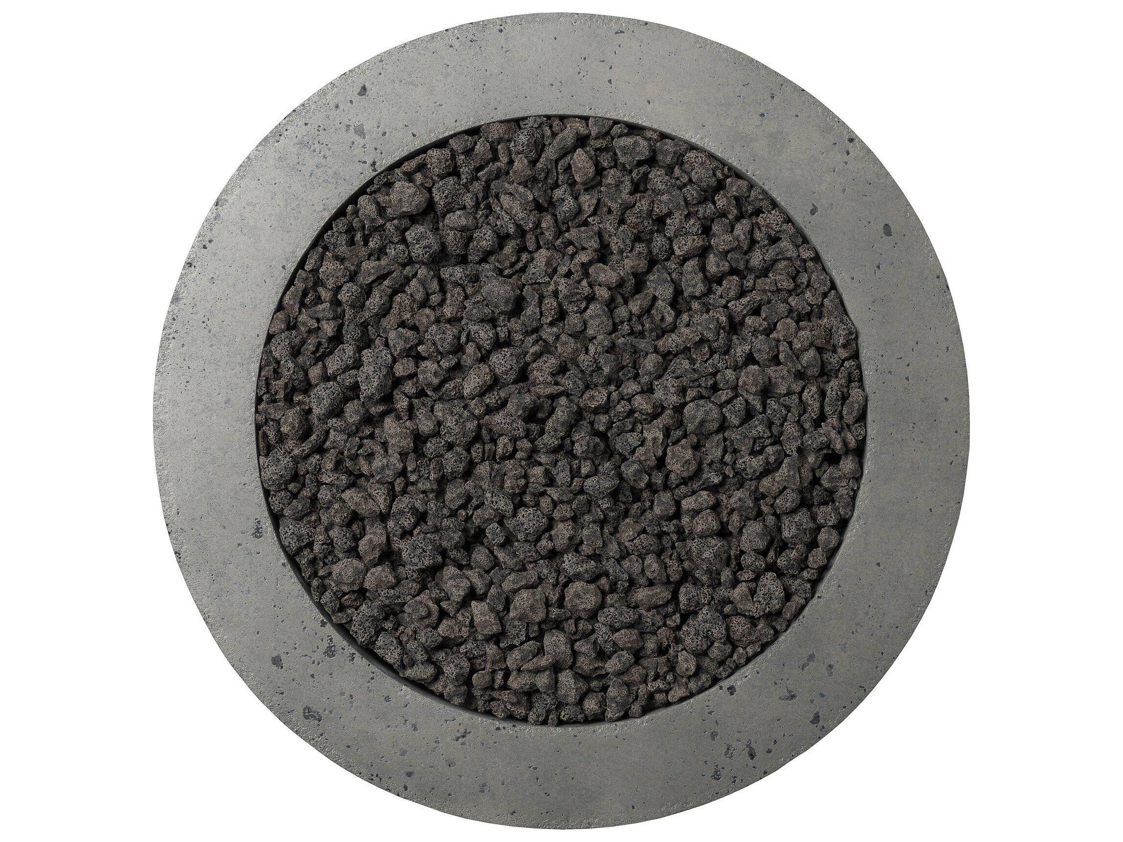 Four Hands Outdoor Falco Bronson Pewter Concrete 39" Round Fire Pit Table