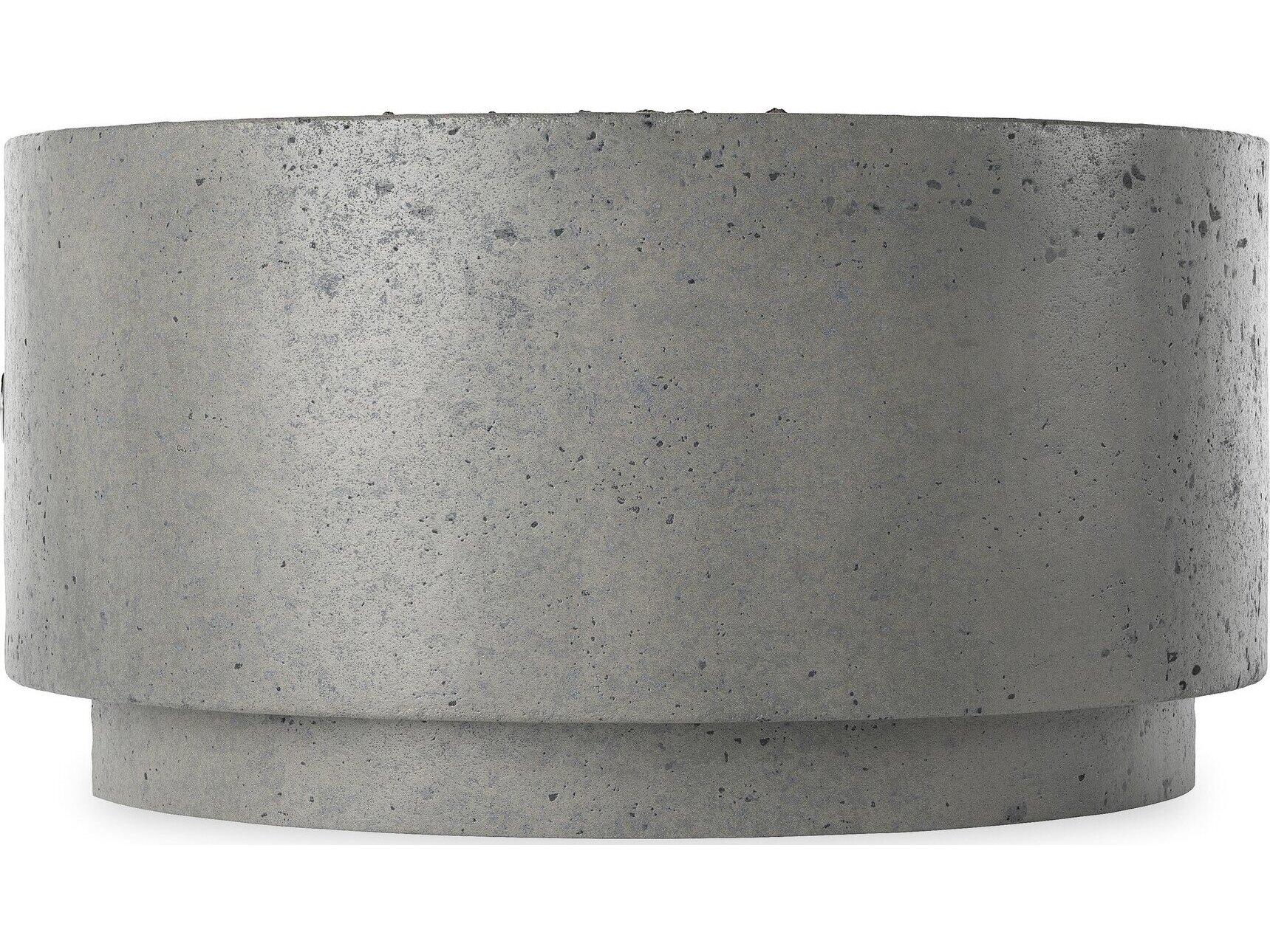 Four Hands Outdoor Falco Damian Pewter Concrete 35.5" Round Fire Pit Table